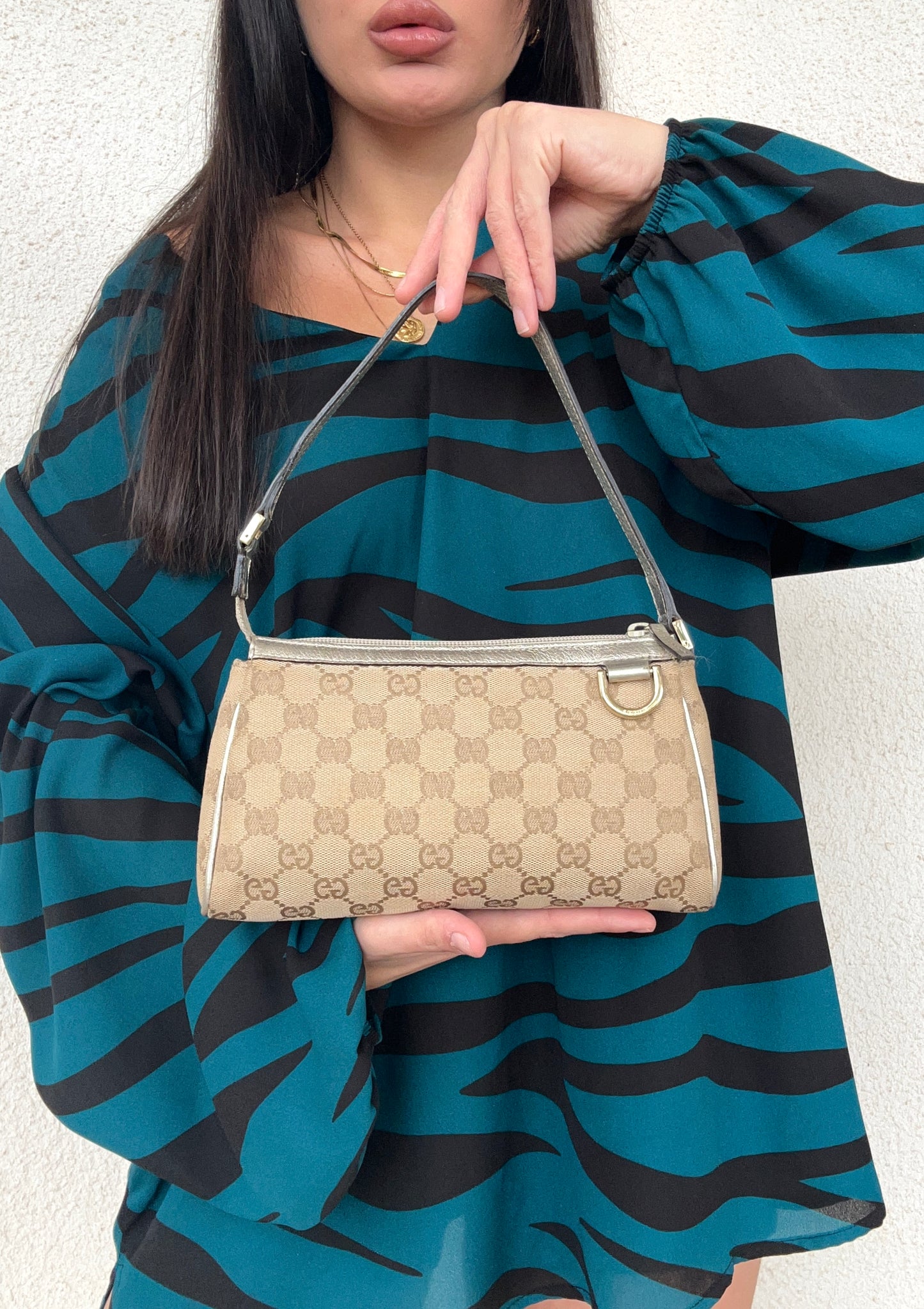 Pochette Gucci Abbey con scatola in monogram