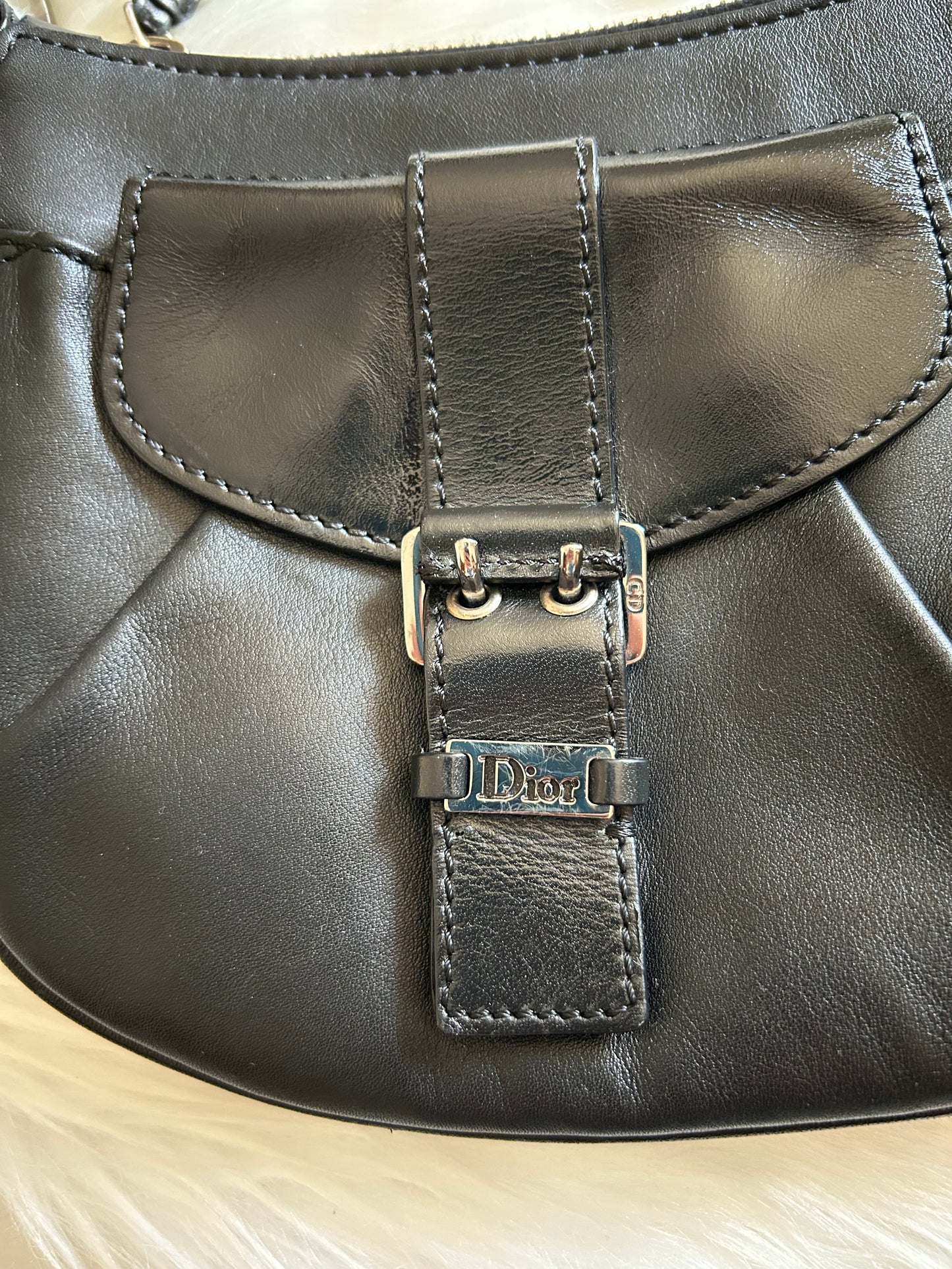 Dior modello Bondage in pelle nera vintage
