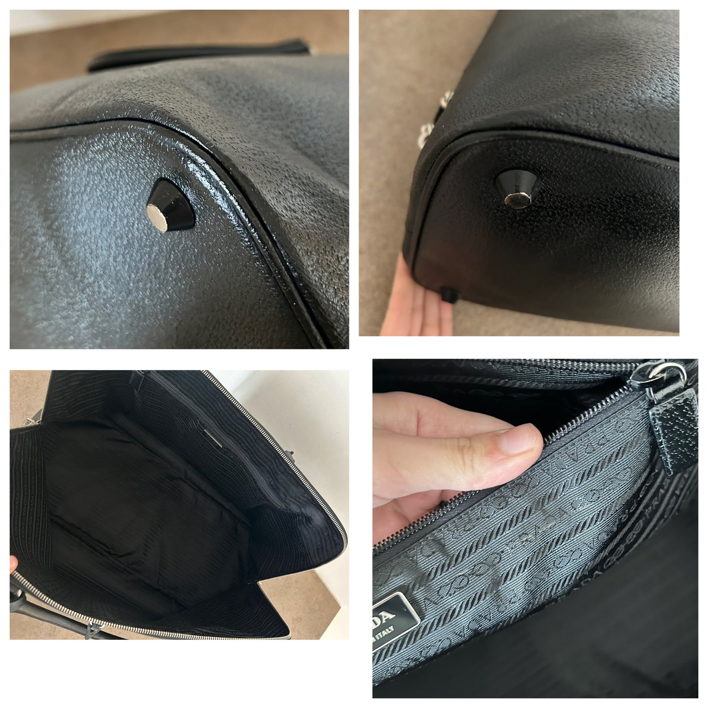 Prada Pyramid in pelle nera