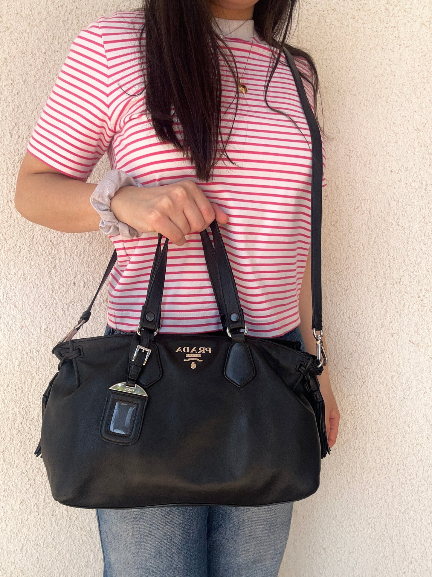 Prada tote in pelle nera