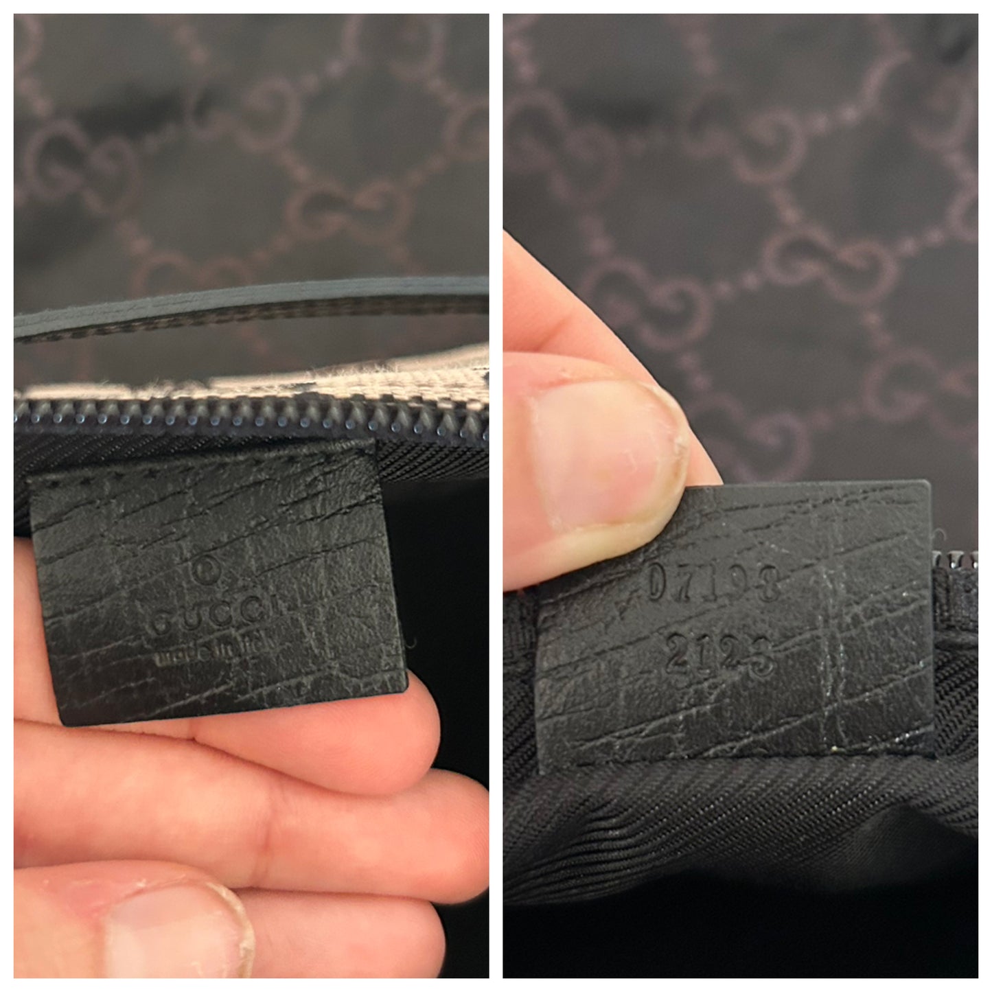 Gucci Boat monogram con metalleria nera