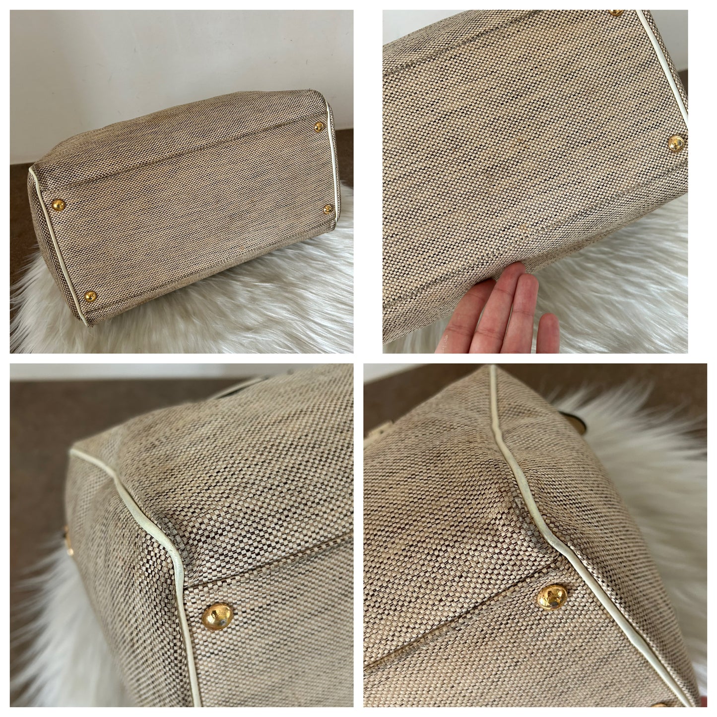 Salvatore Ferragamo bauletto in tela di