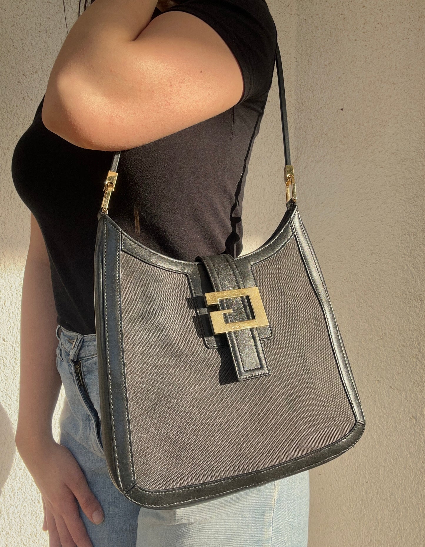 Gucci Jackie in tela e pelle vintage