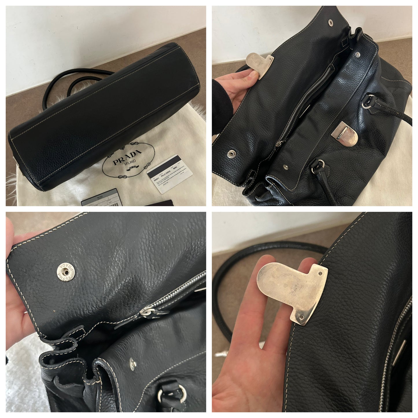 Prada tote in pelle nera
