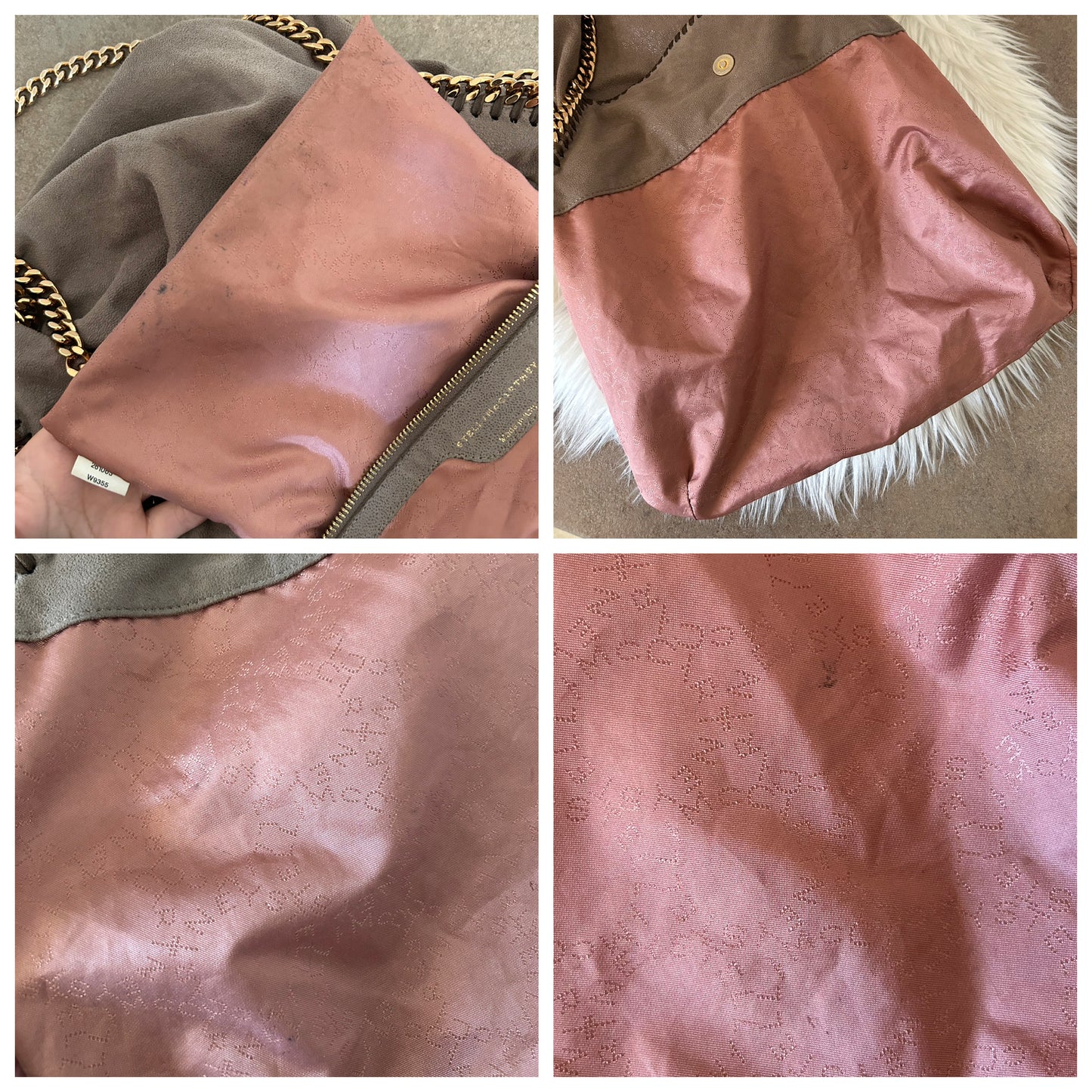 Falabella Stella McCartney beige con catene oro