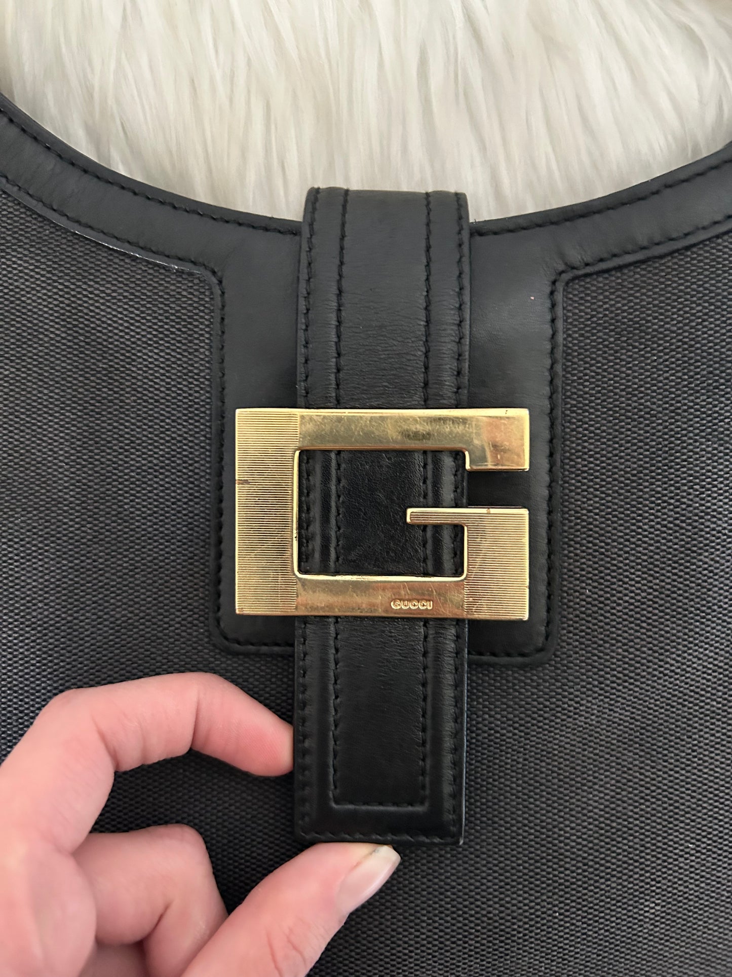Gucci Jackie in tela e pelle vintage