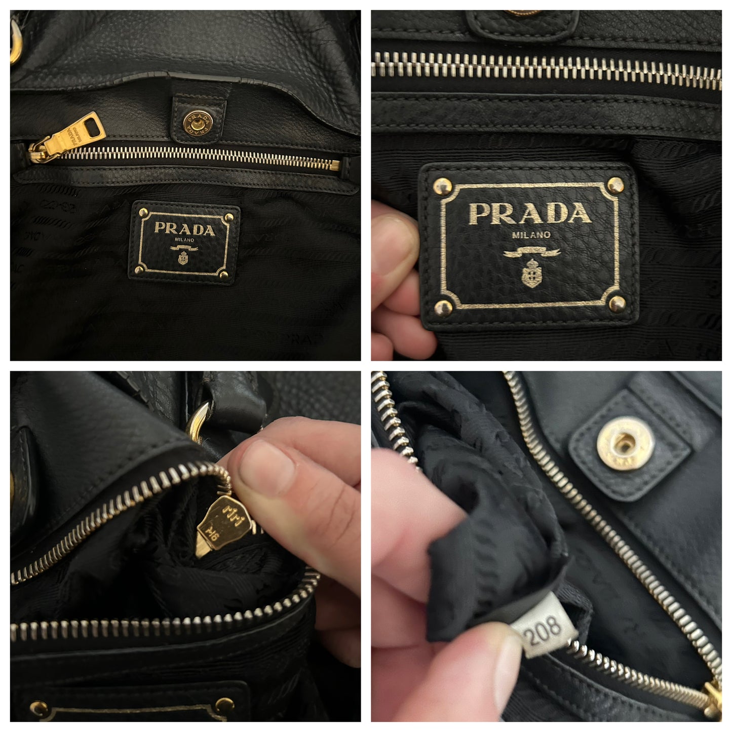 Prada tote in pelle nera