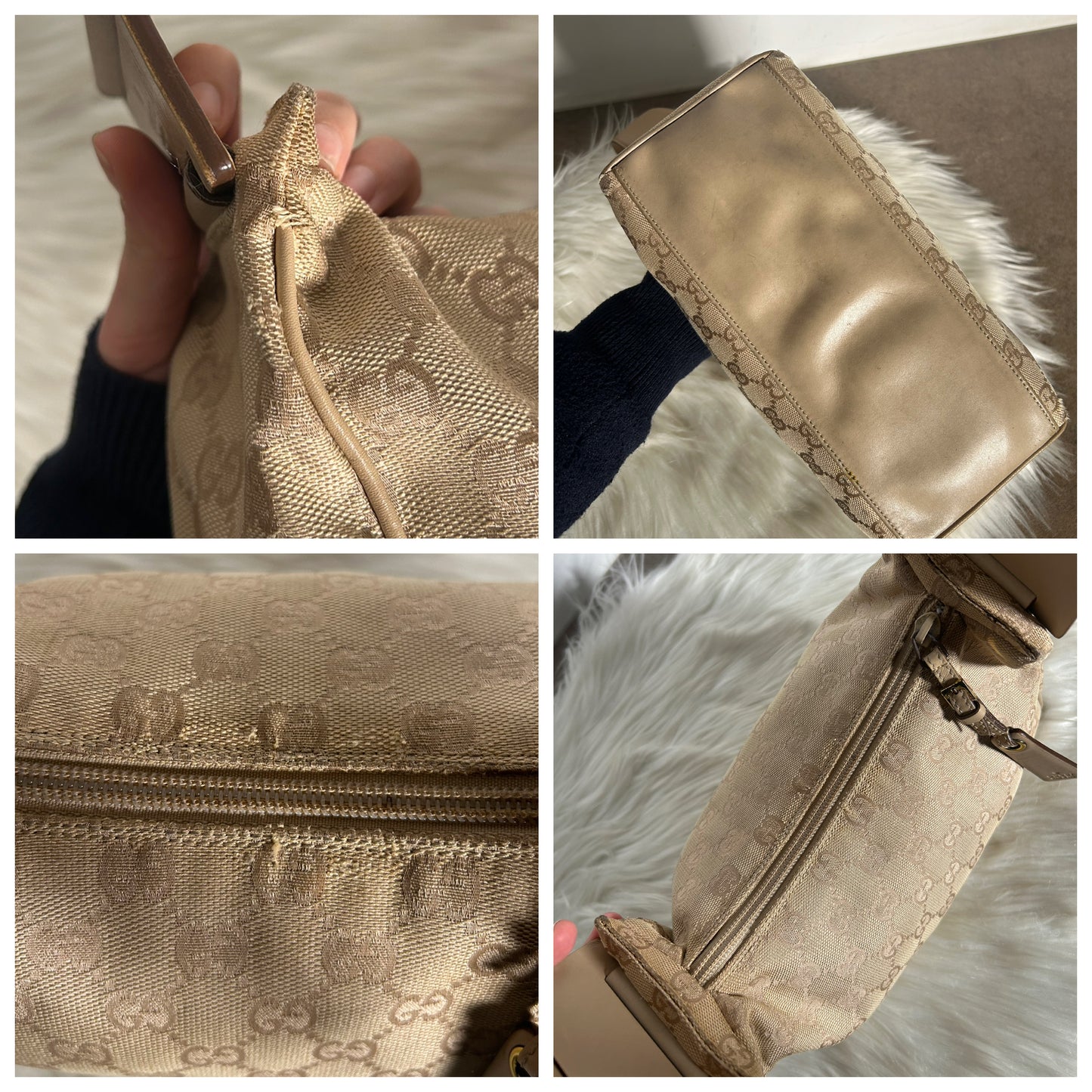 Gucci pochette in monogram beige