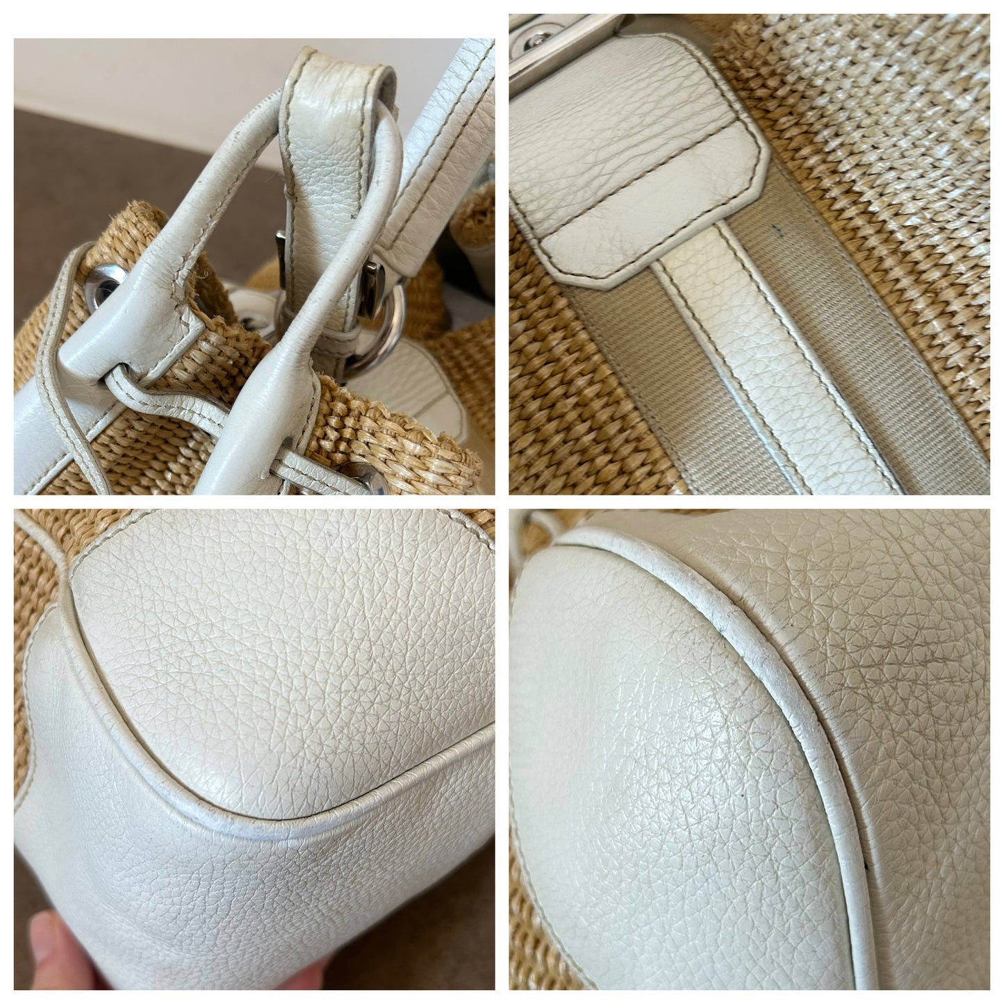 Prada Moon in rafia e pelle