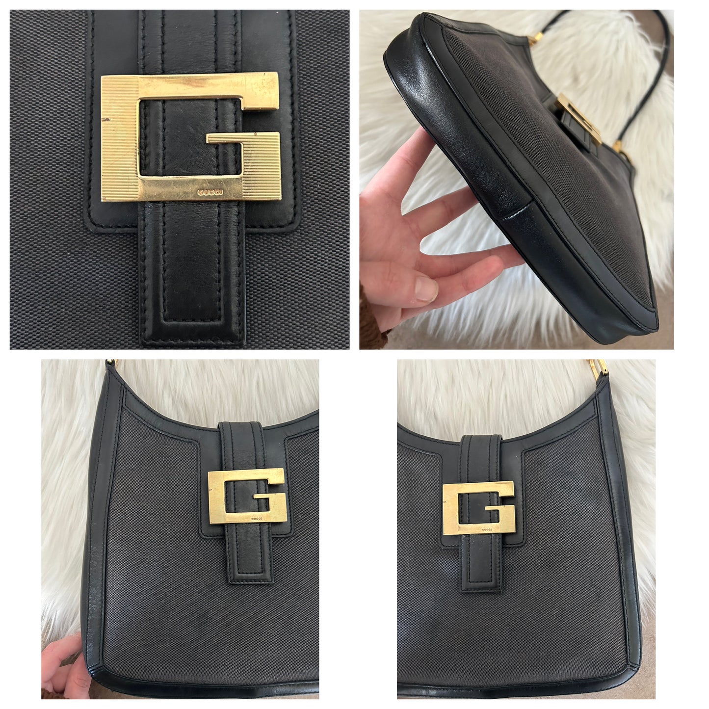 Gucci Jackie in tela e pelle vintage