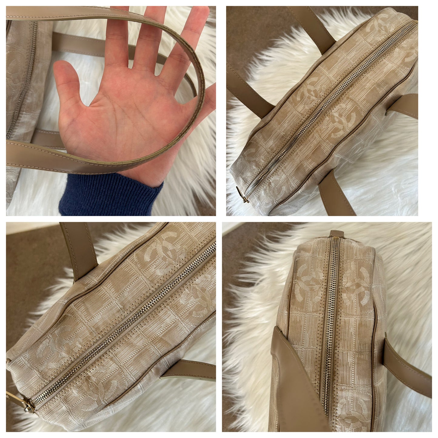 Borsa Chanel modello bowling in tela