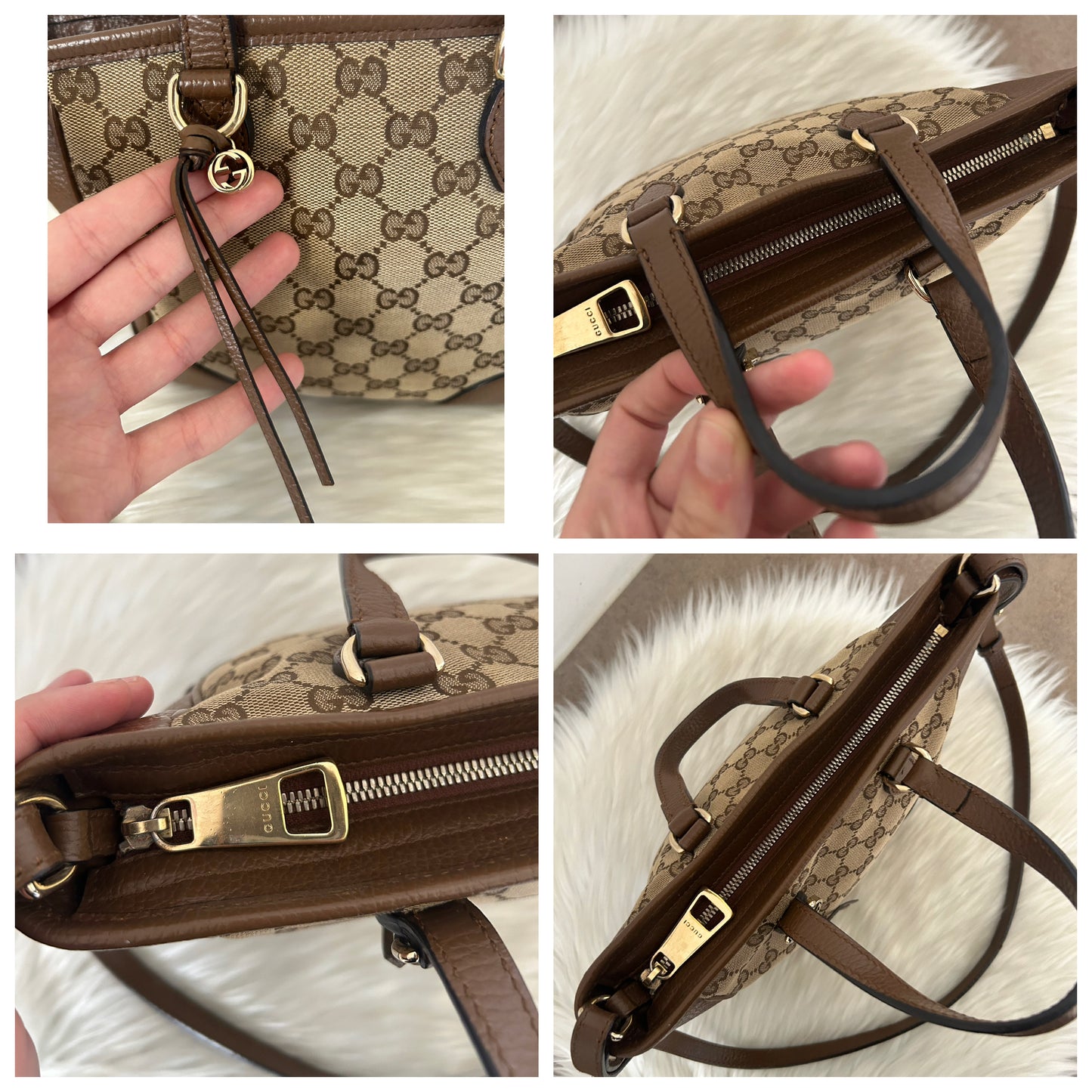Gucci mini tote in pelle e monogram