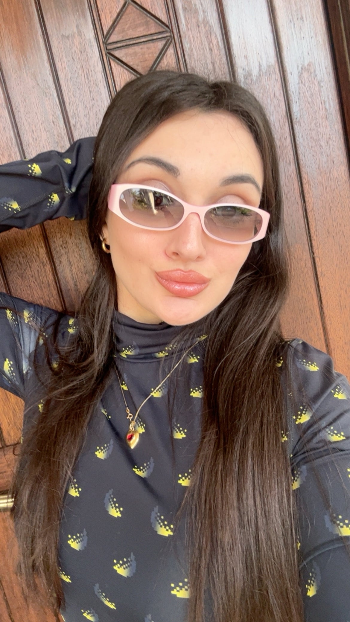 Dior occhiali da sole rosa con stellina