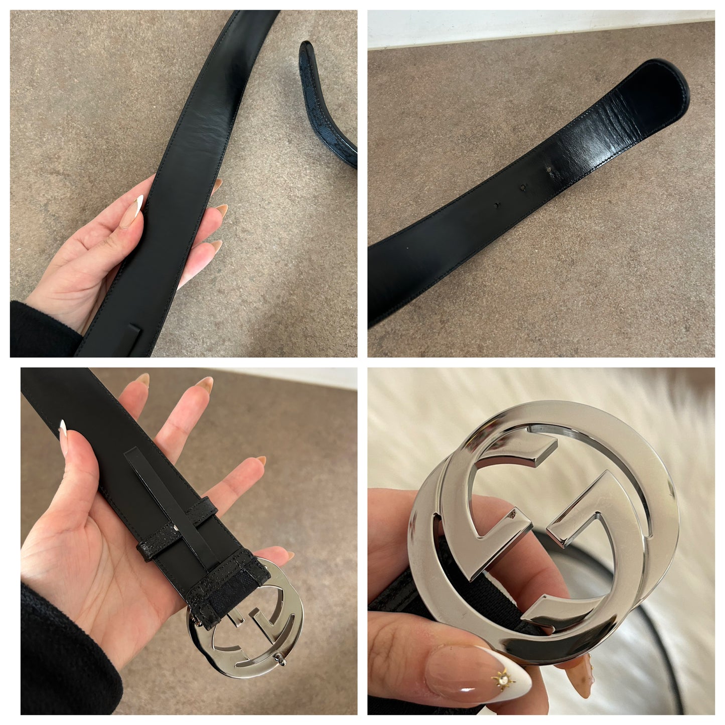 Gucci cintura nera in monogram