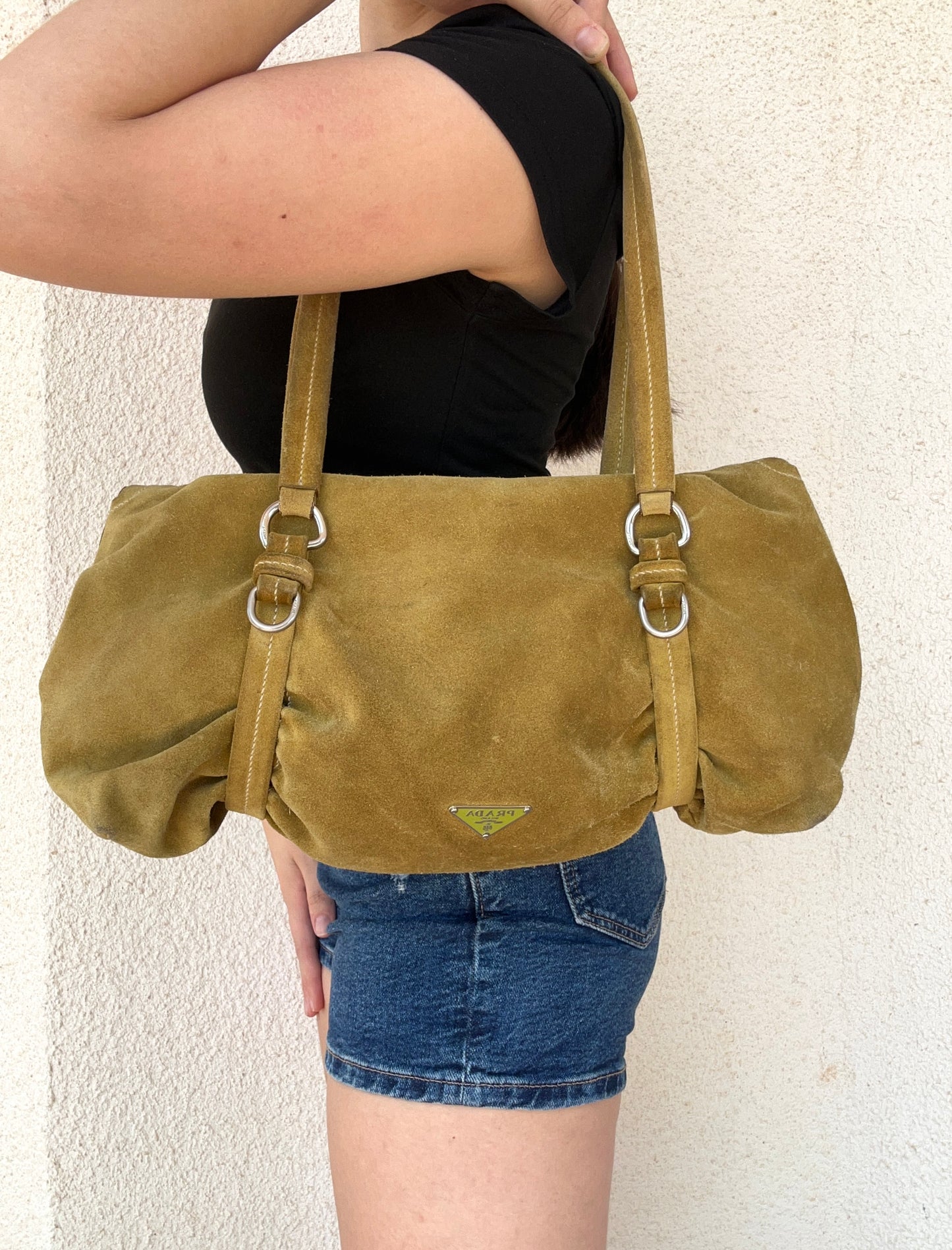 Prada tote in suede