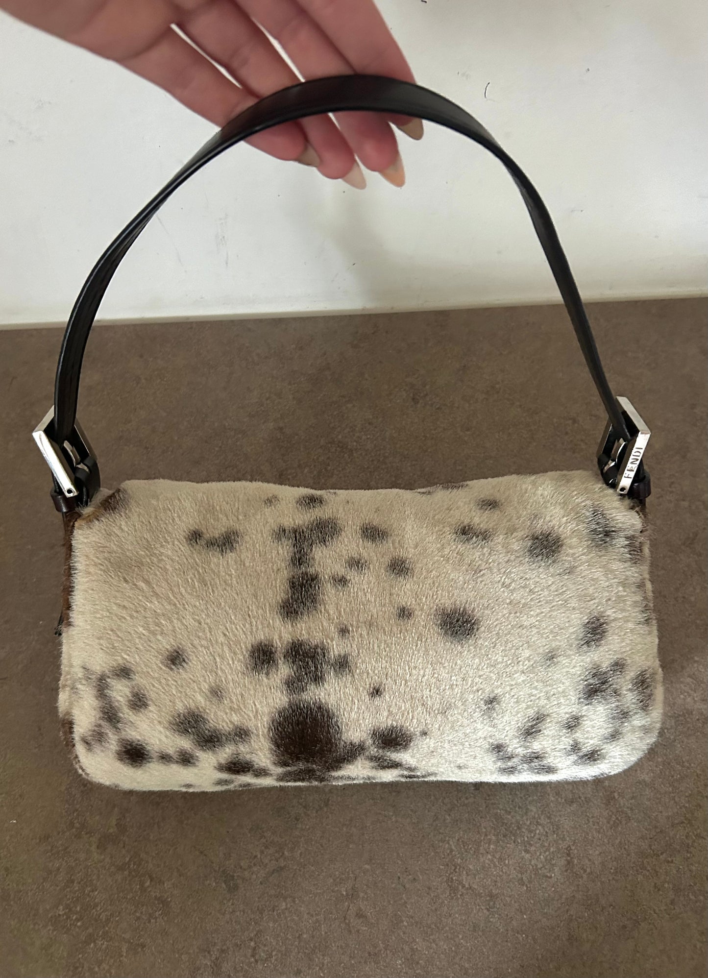 Fendi baguette in cavallino maculata vintage