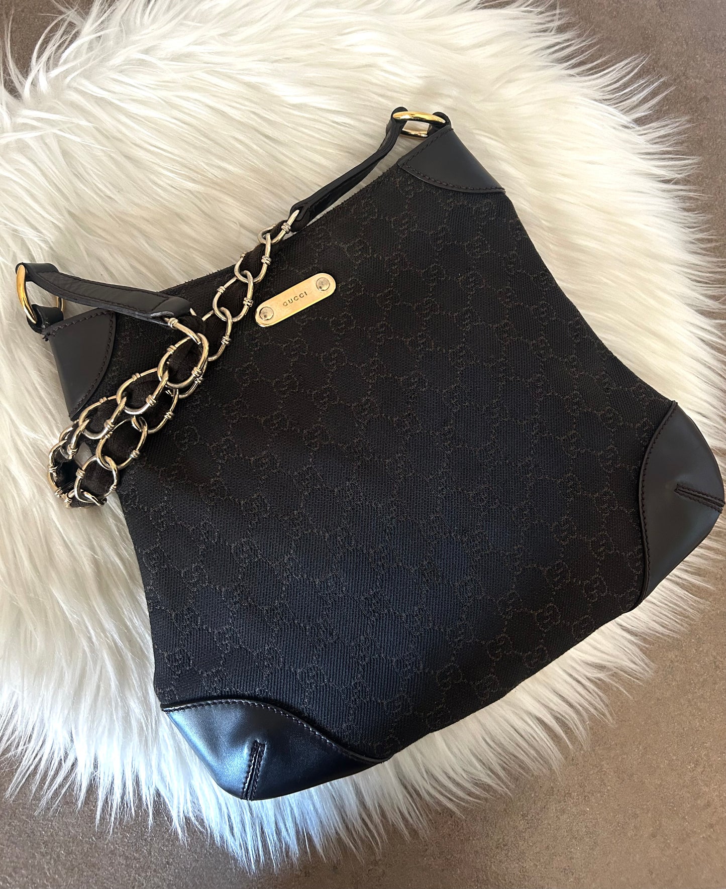 Gucci tote monogram in denim