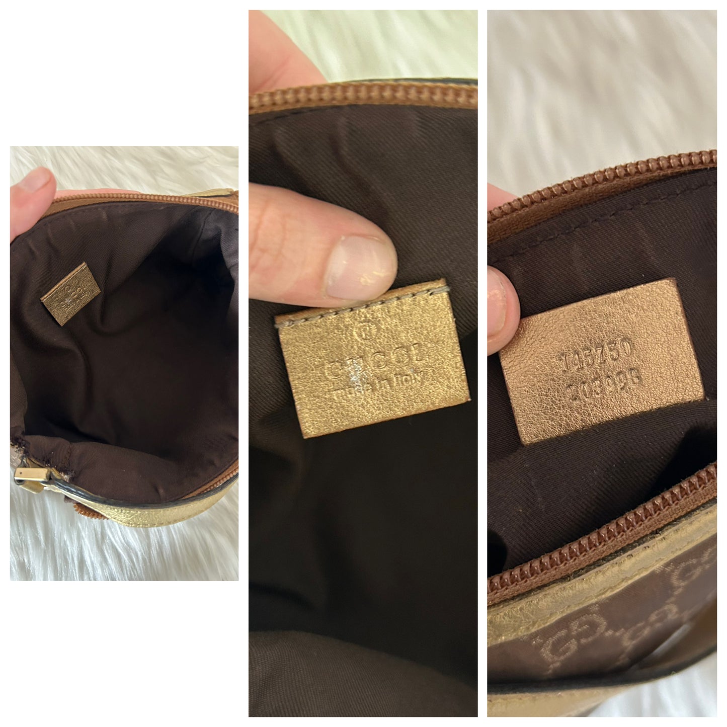Gucci Abbey dorata in monogram