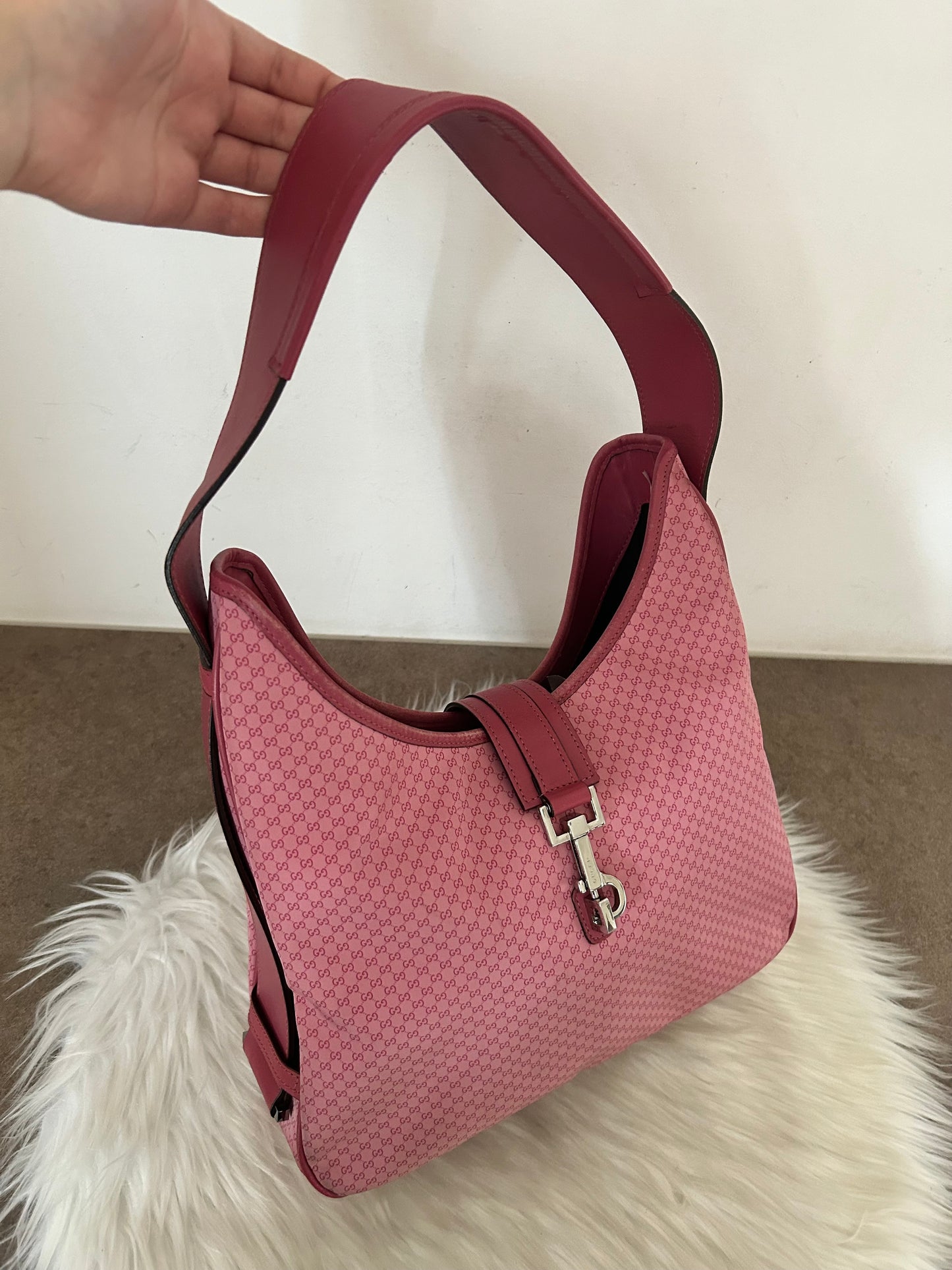 Gucci Jackie rosa in tela