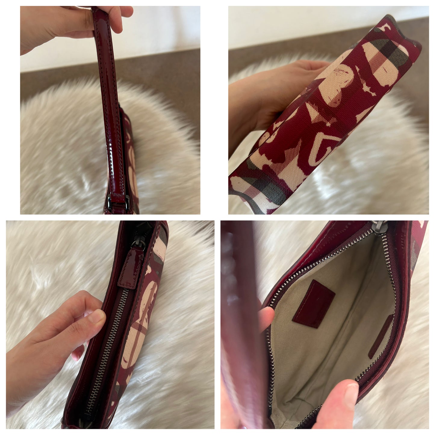 Burberry baguette Heart Burgundy