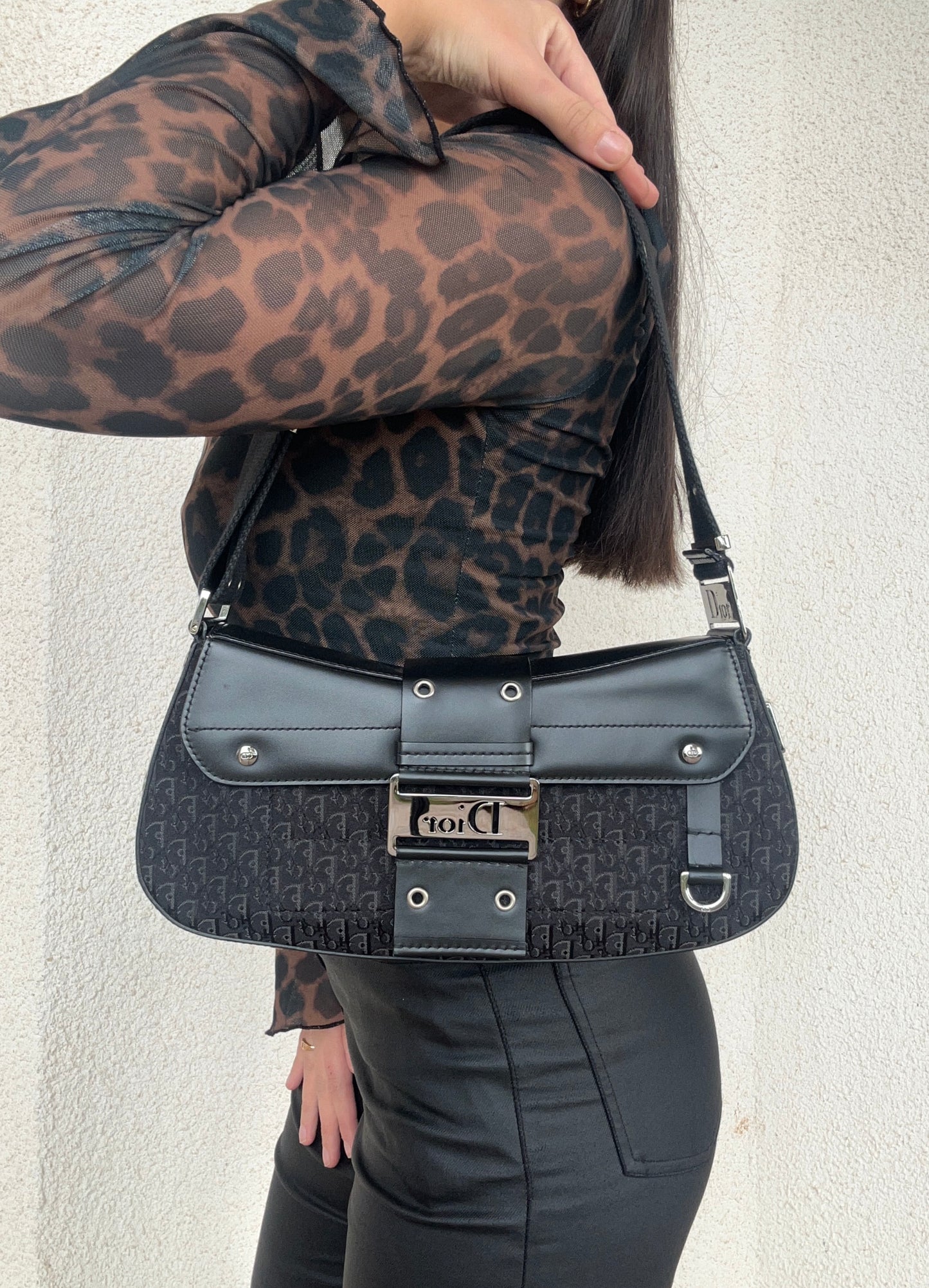 Dior Columbus vintage in monogram nera