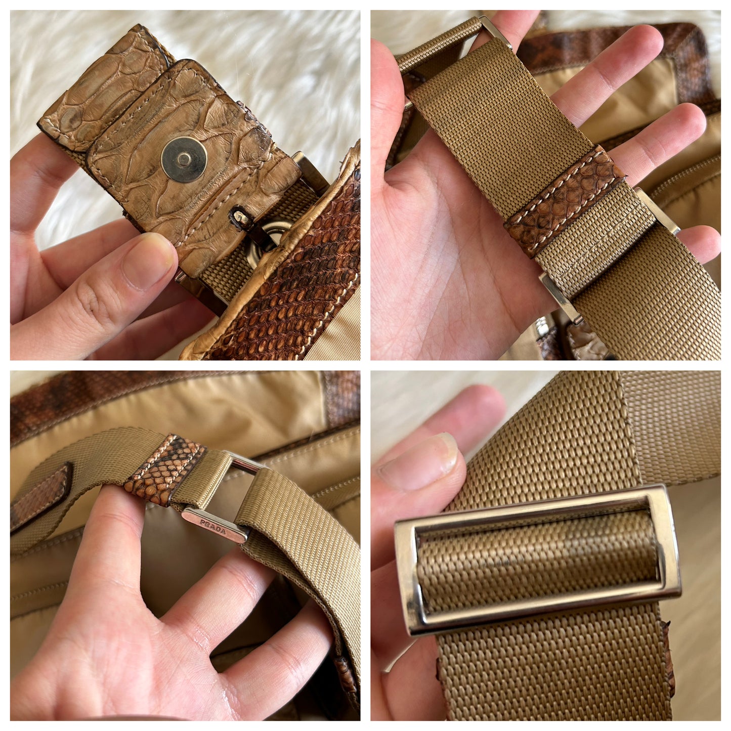 Borsa Prada in vero pitone