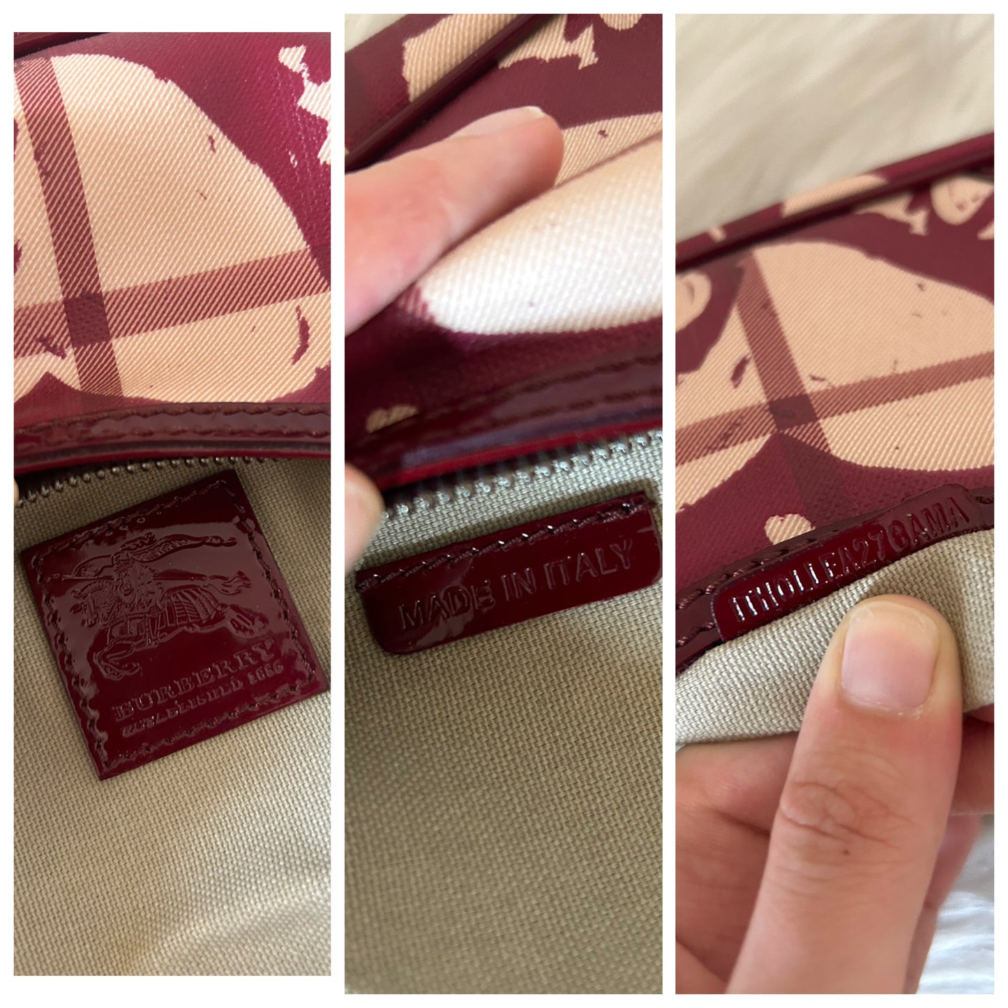Burberry baguette Heart Burgundy