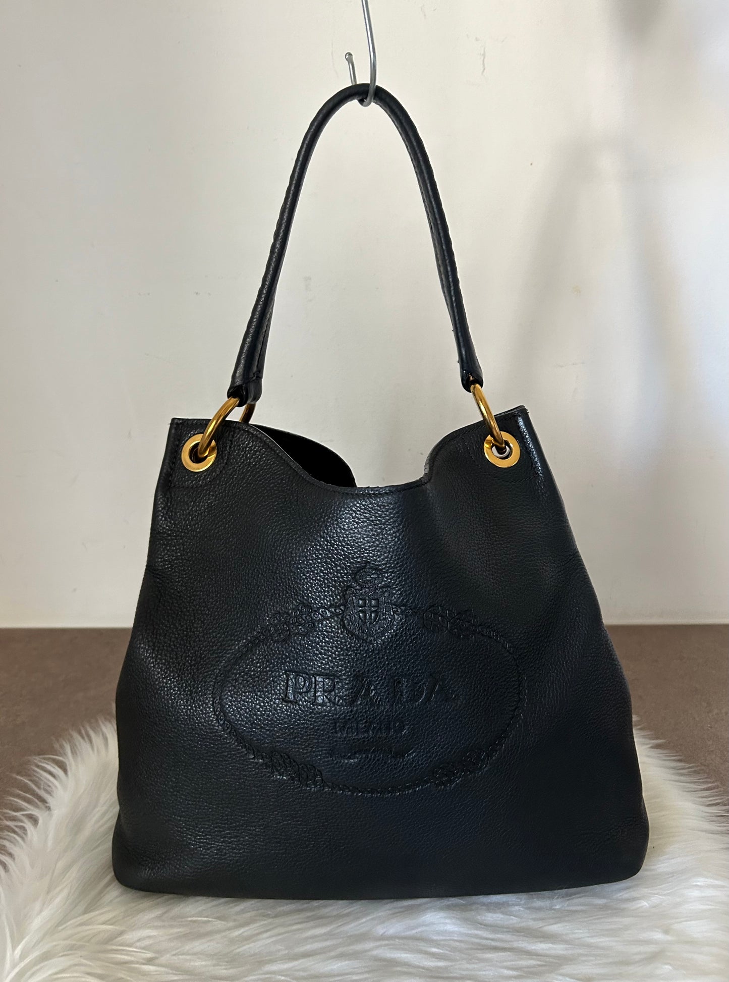 Prada Phoenix in pelle nera di vitello