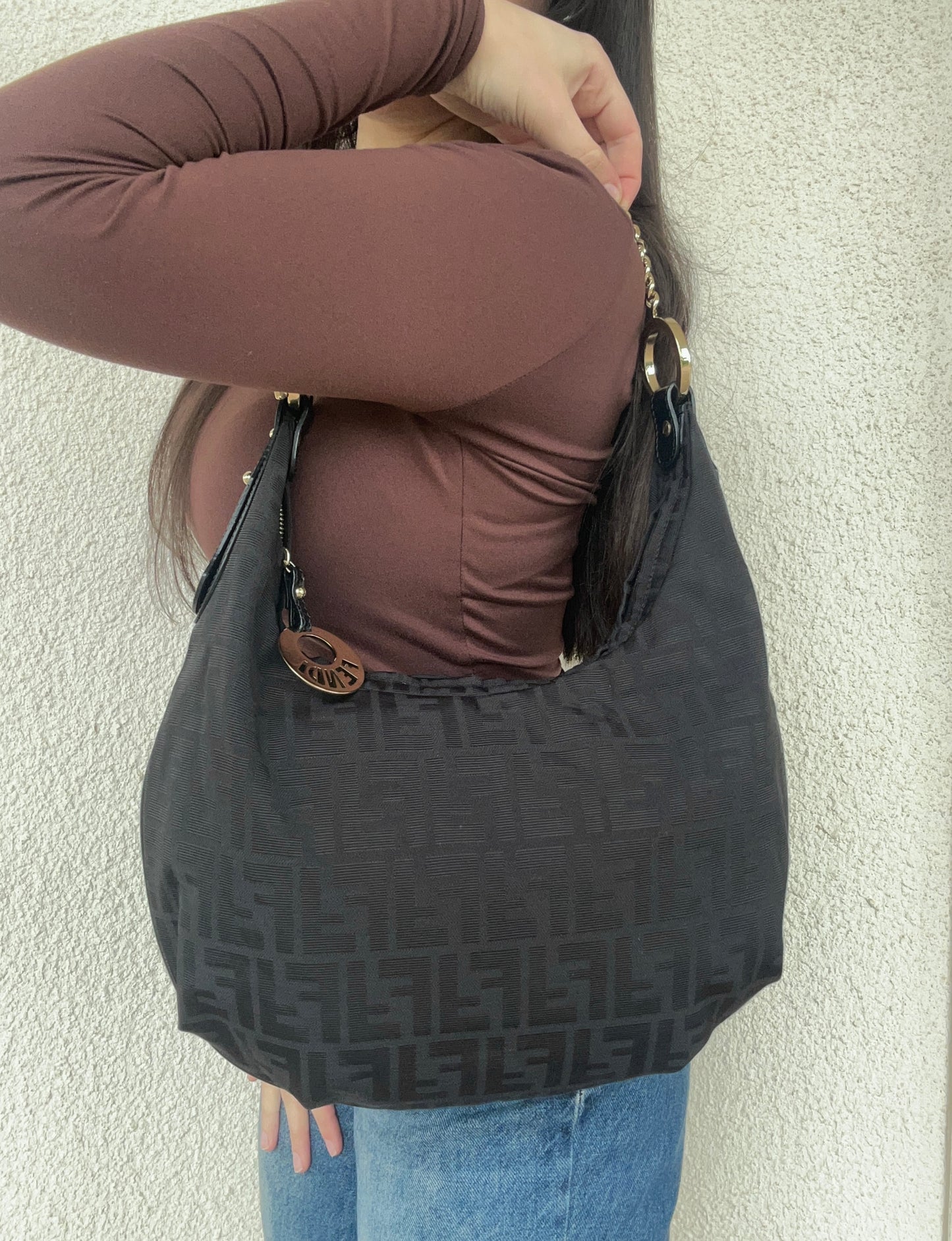 Fendi Croissant zucca nera