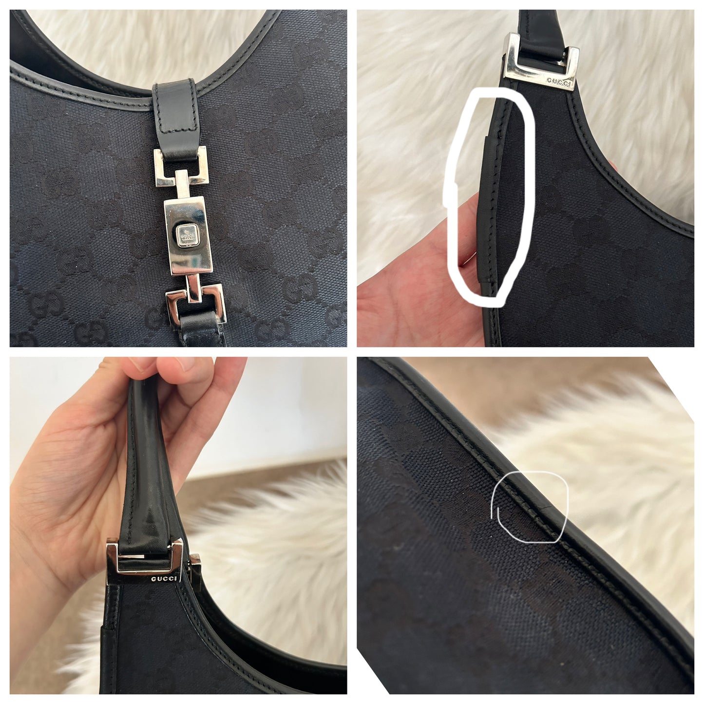 Gucci Jackie vintage nera in monogram