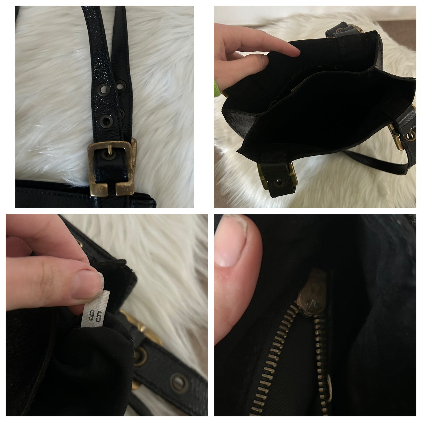 Miu Miu tote bag in pelle verniciata