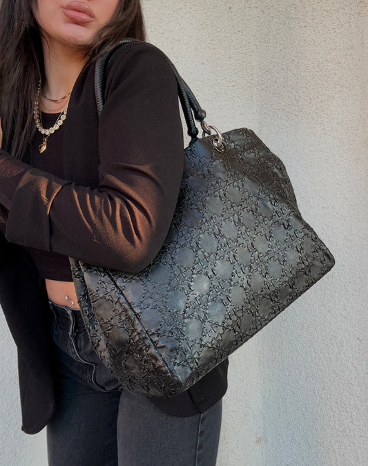 Dior Lady Dior in pelle nera intrecciata