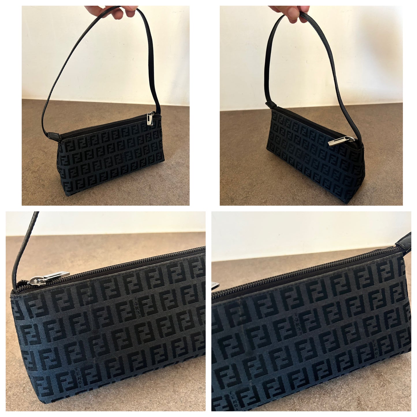 Fendi baguette zucchino nera