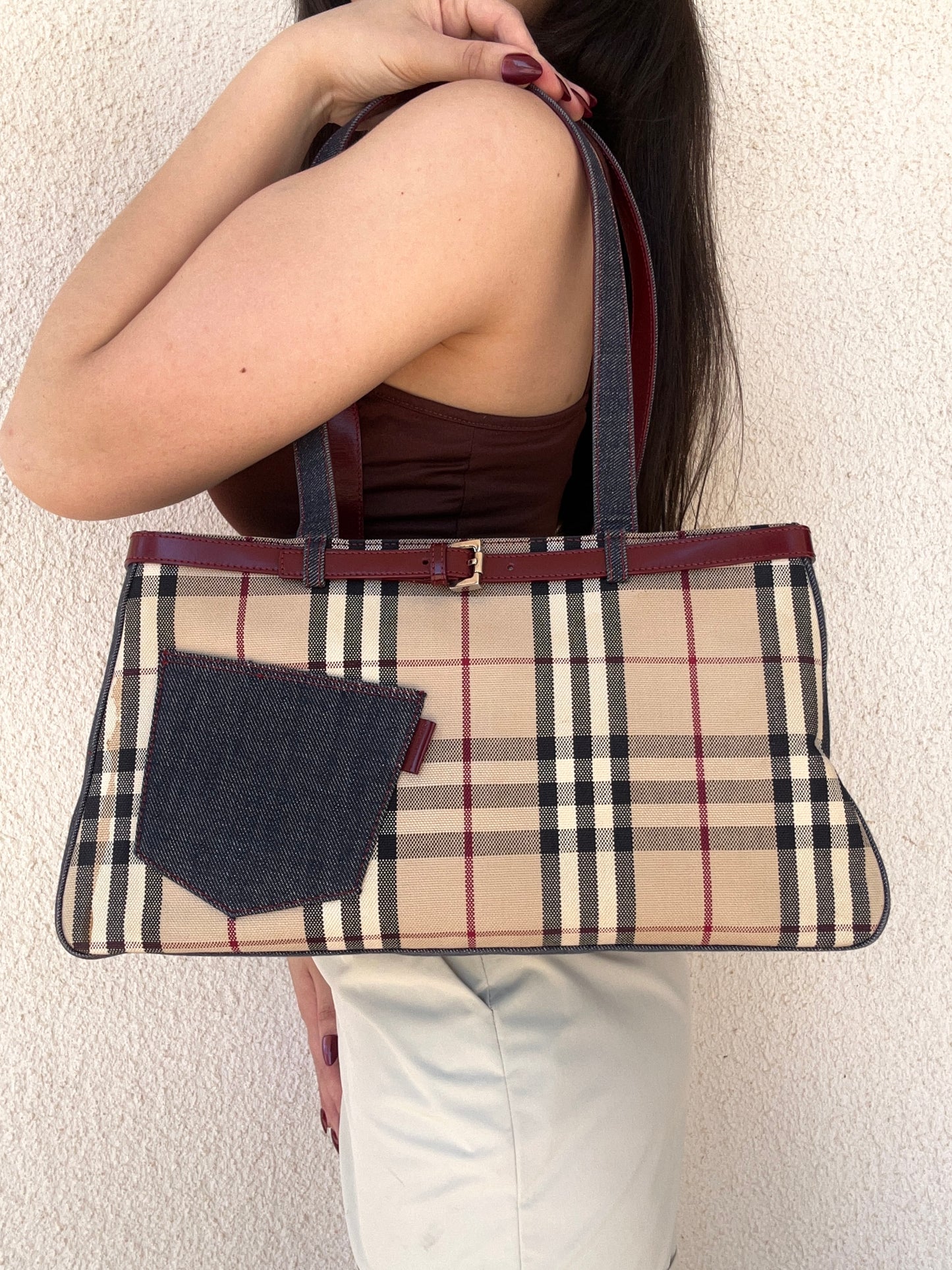 Burberry tote in denim - edizione limitata