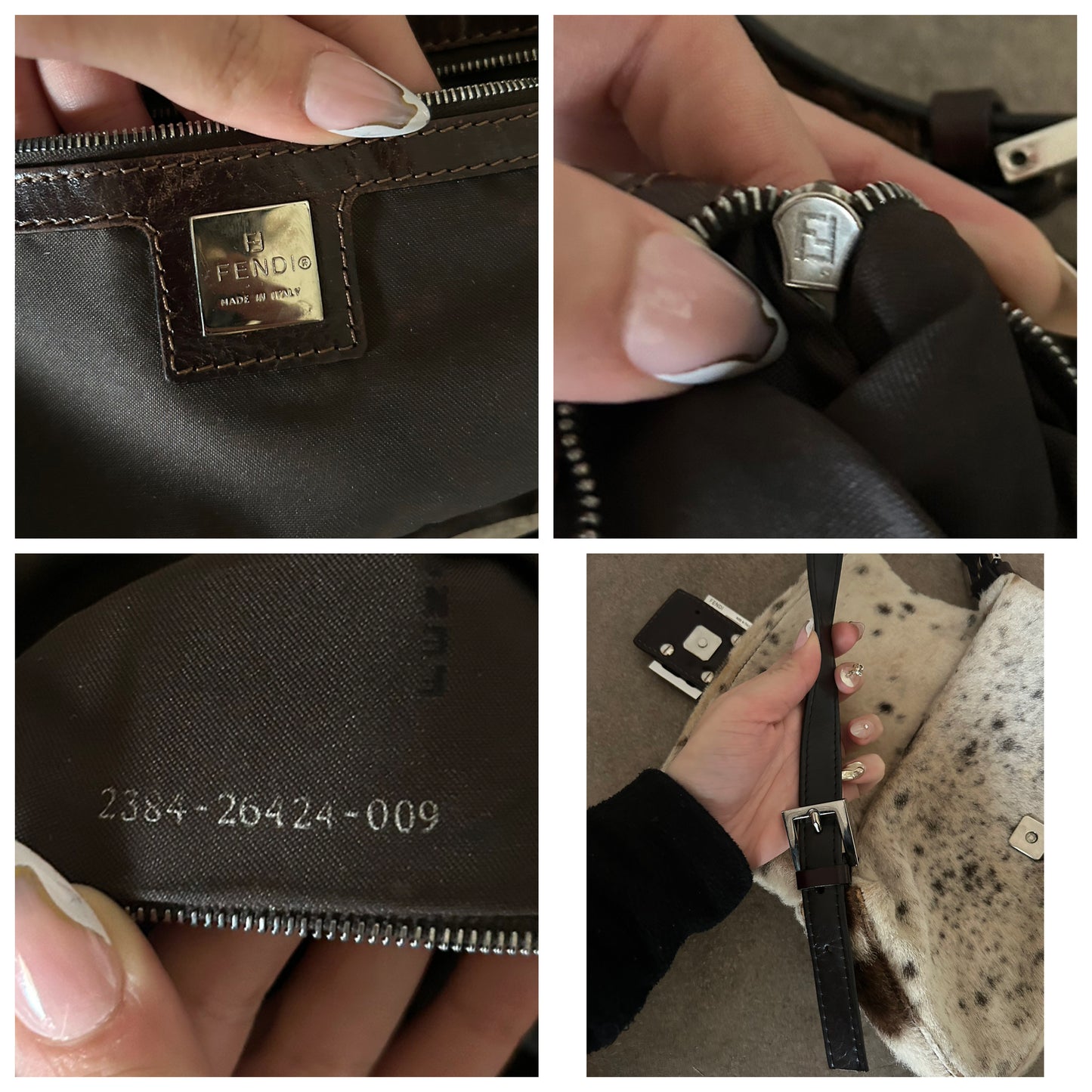 Fendi baguette in cavallino maculata vintage