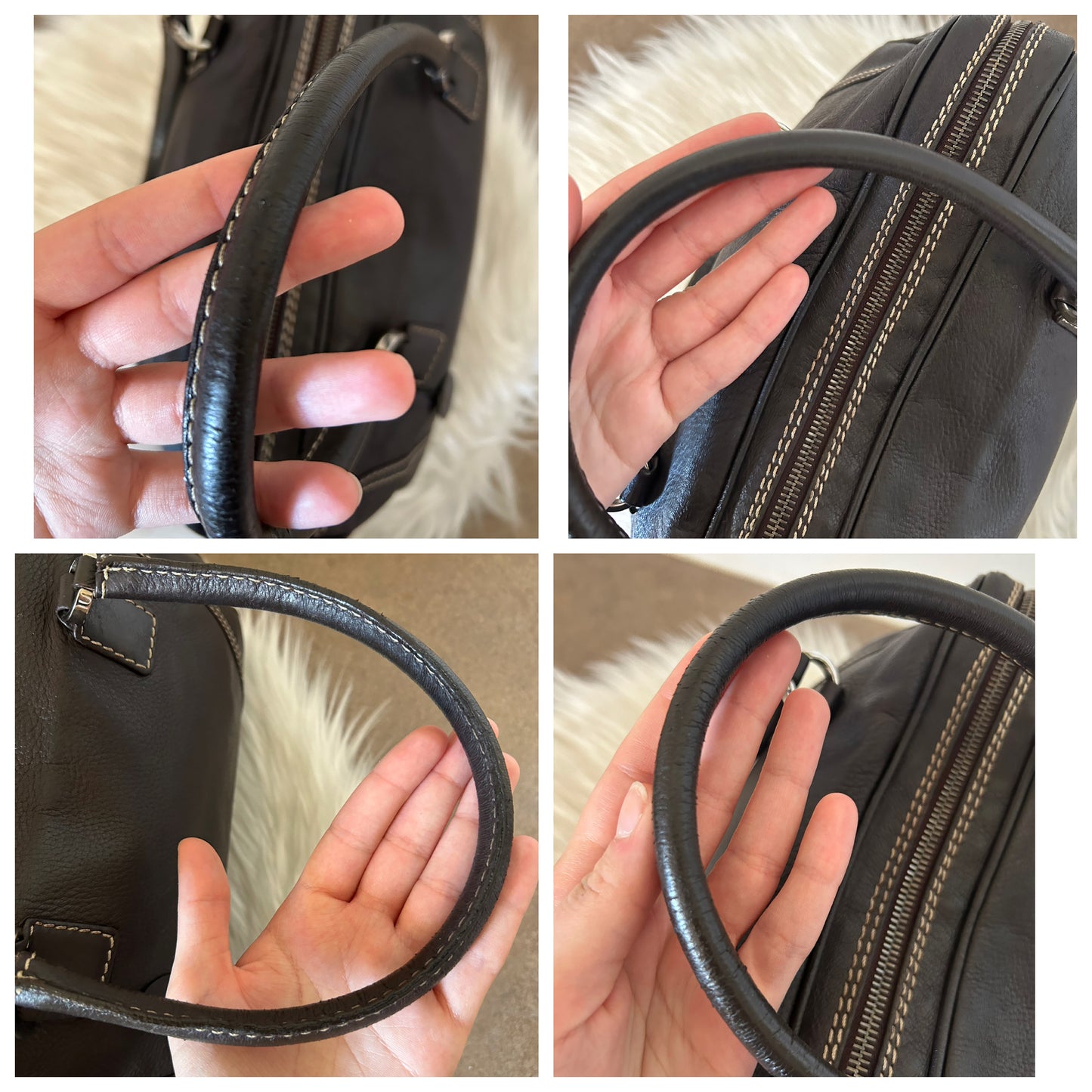 Bauletto Valentino Garavani in pelle marrone