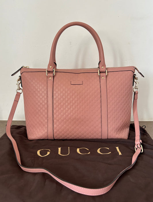 Gucci tote bag Guccissima rosa