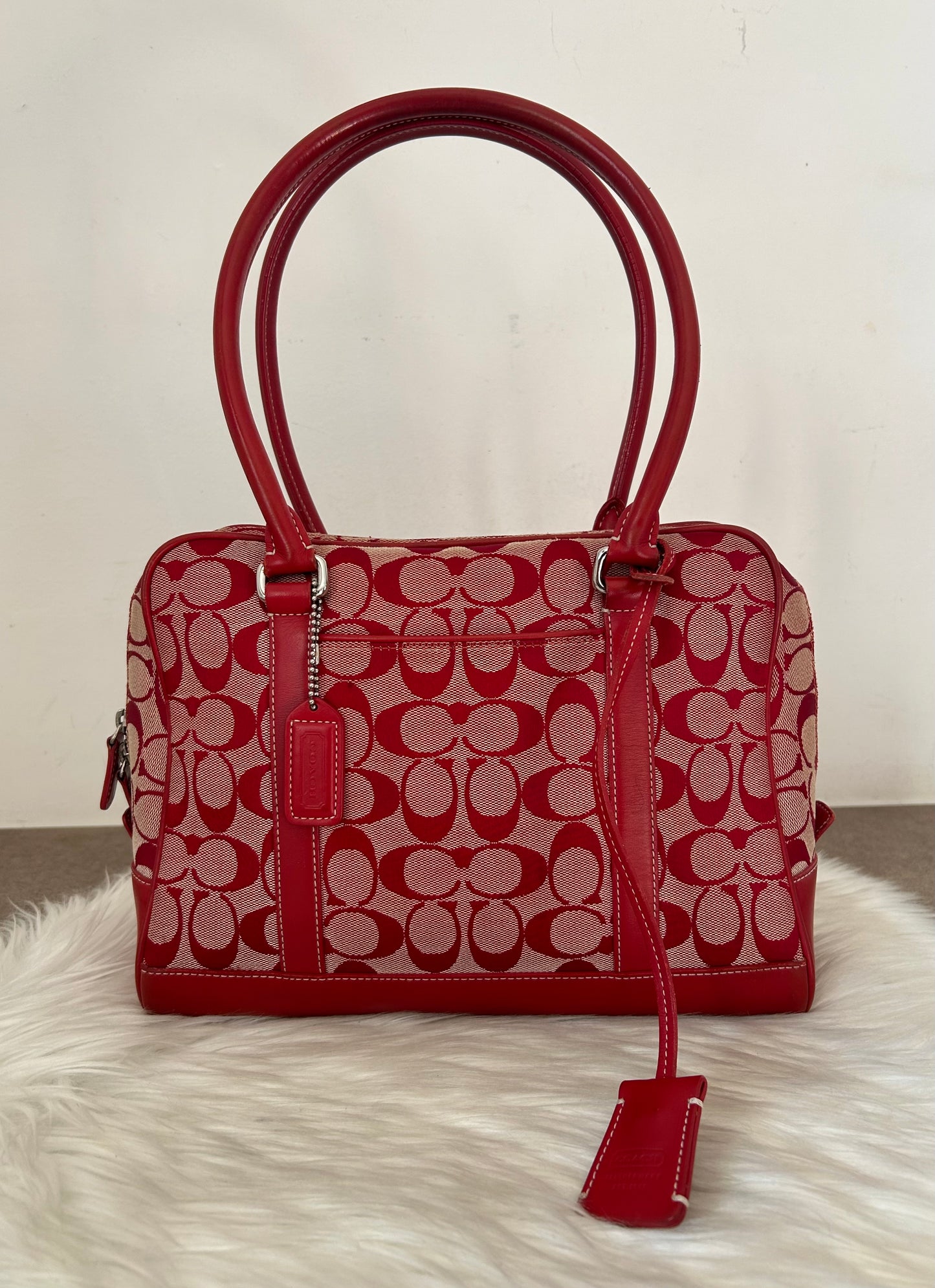 Bauletto Coach vintage rosso