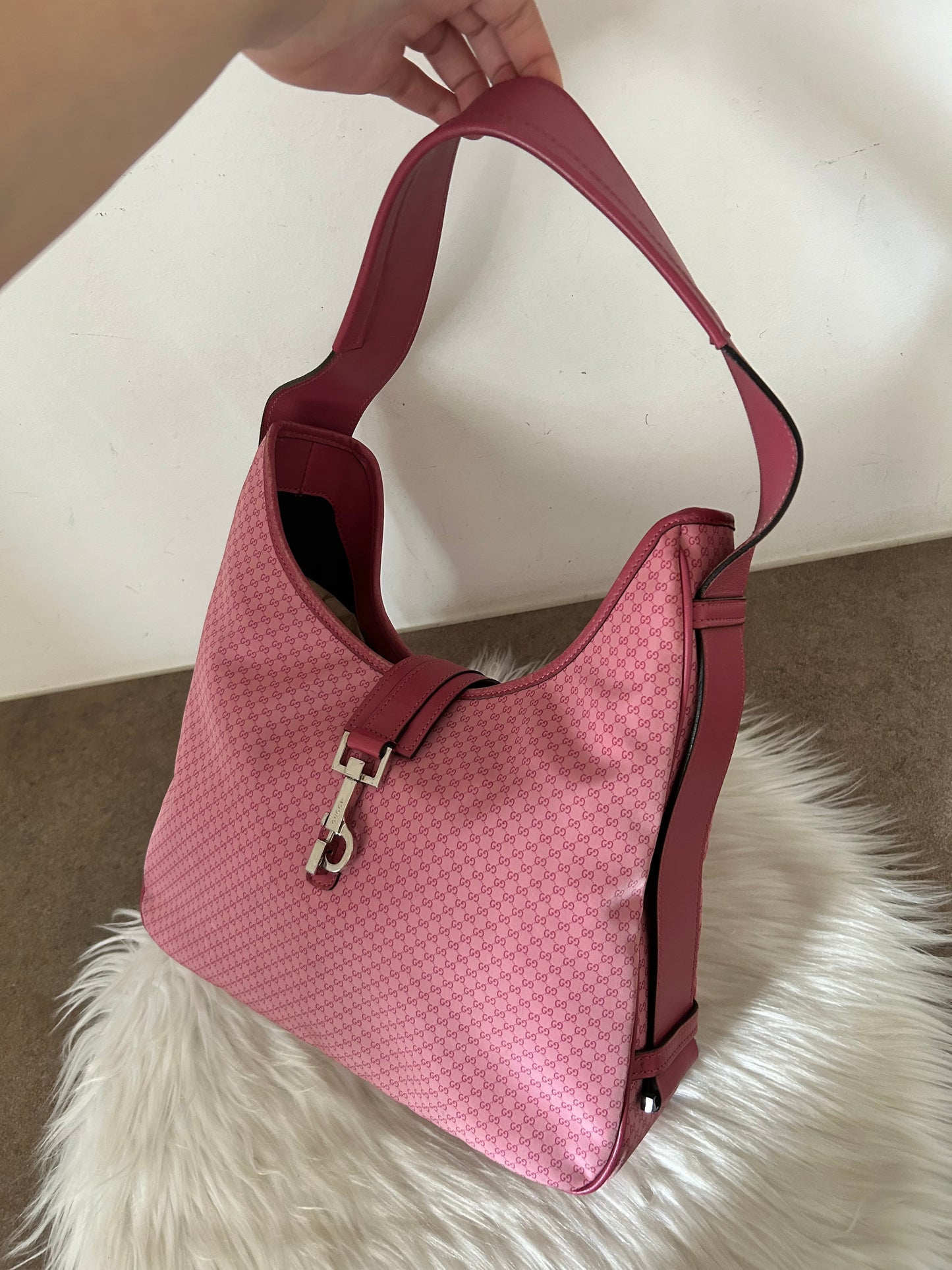 Gucci Jackie rosa in tela