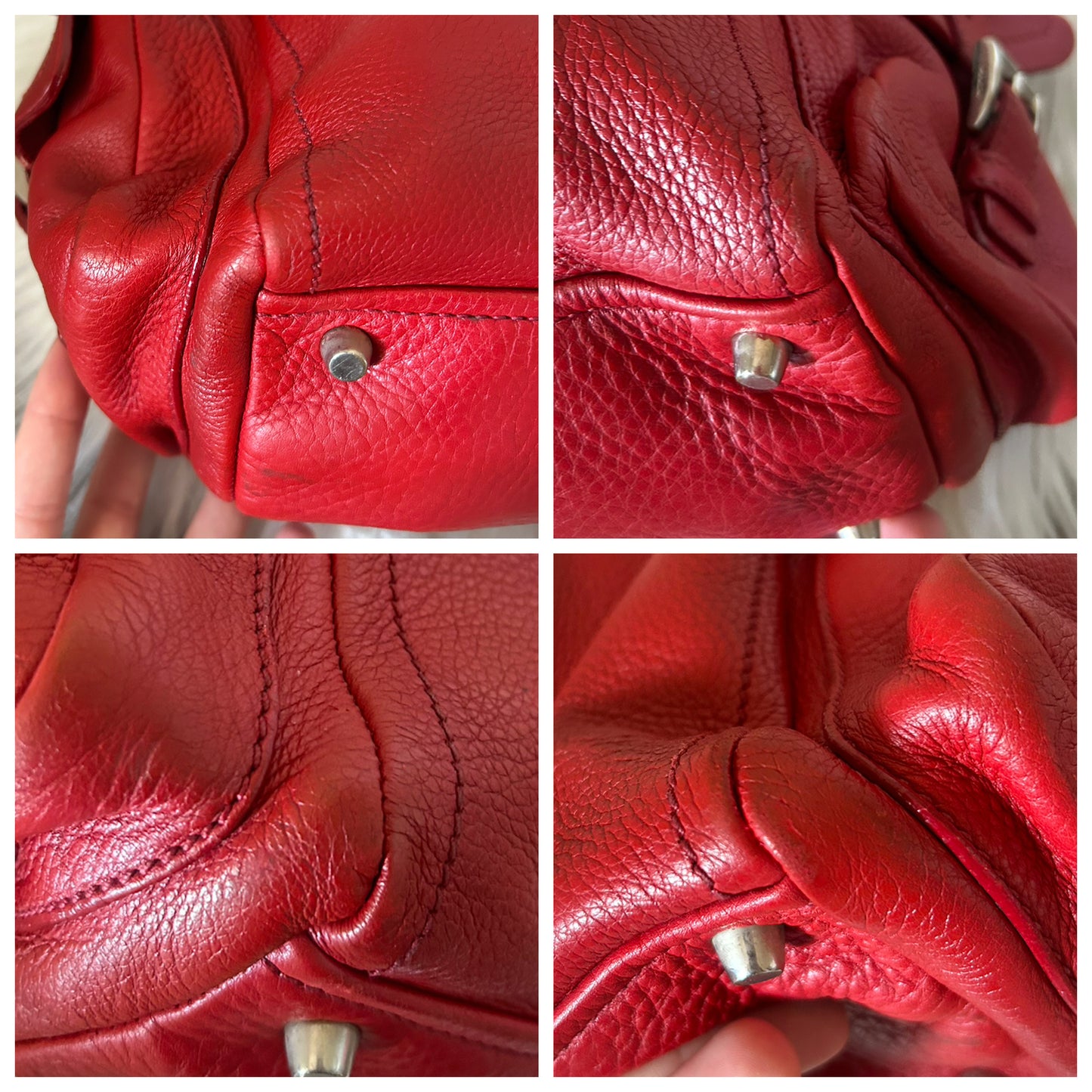 Prada tote Cargo in pelle rossa