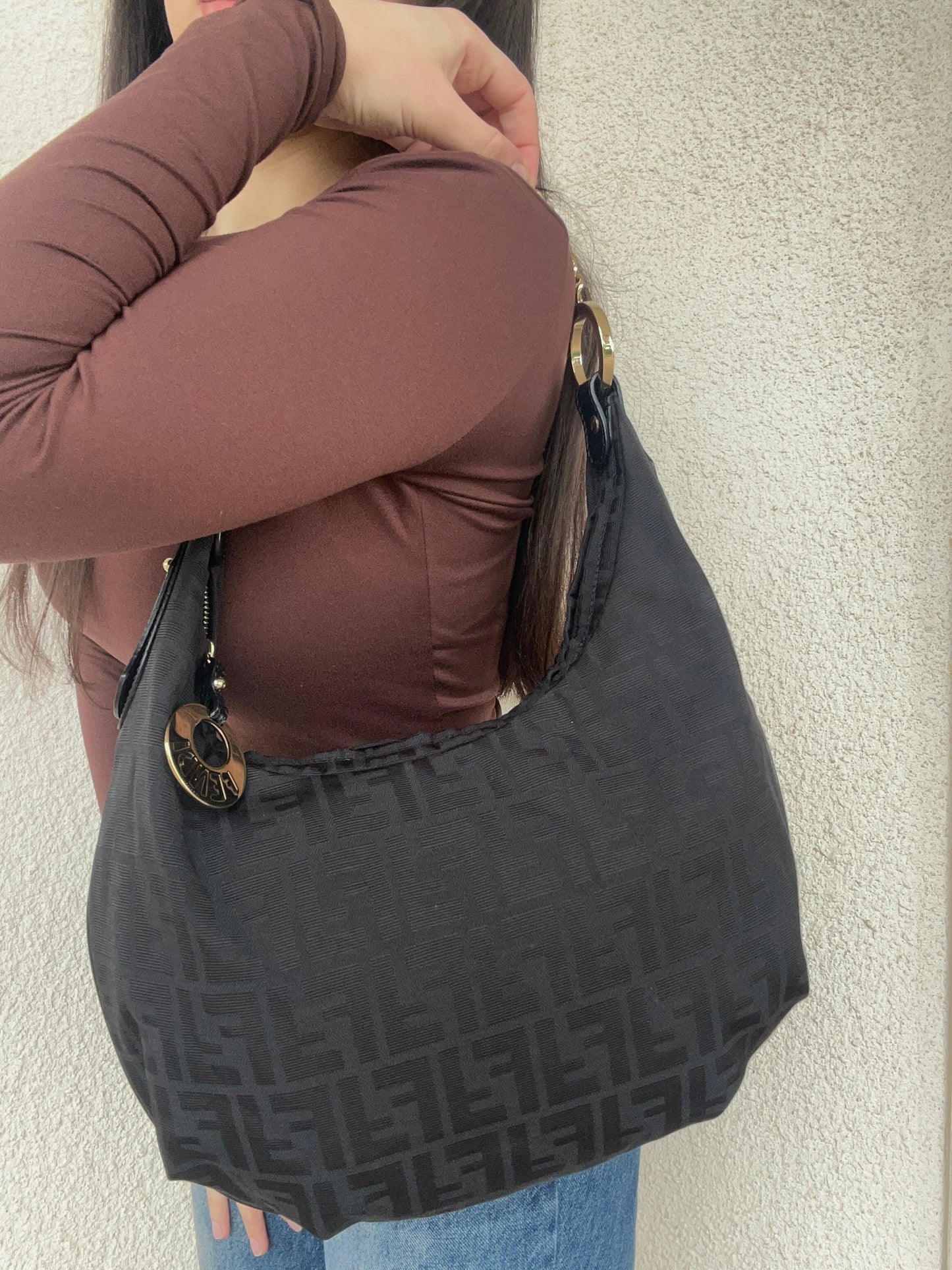 Fendi Croissant zucca nera