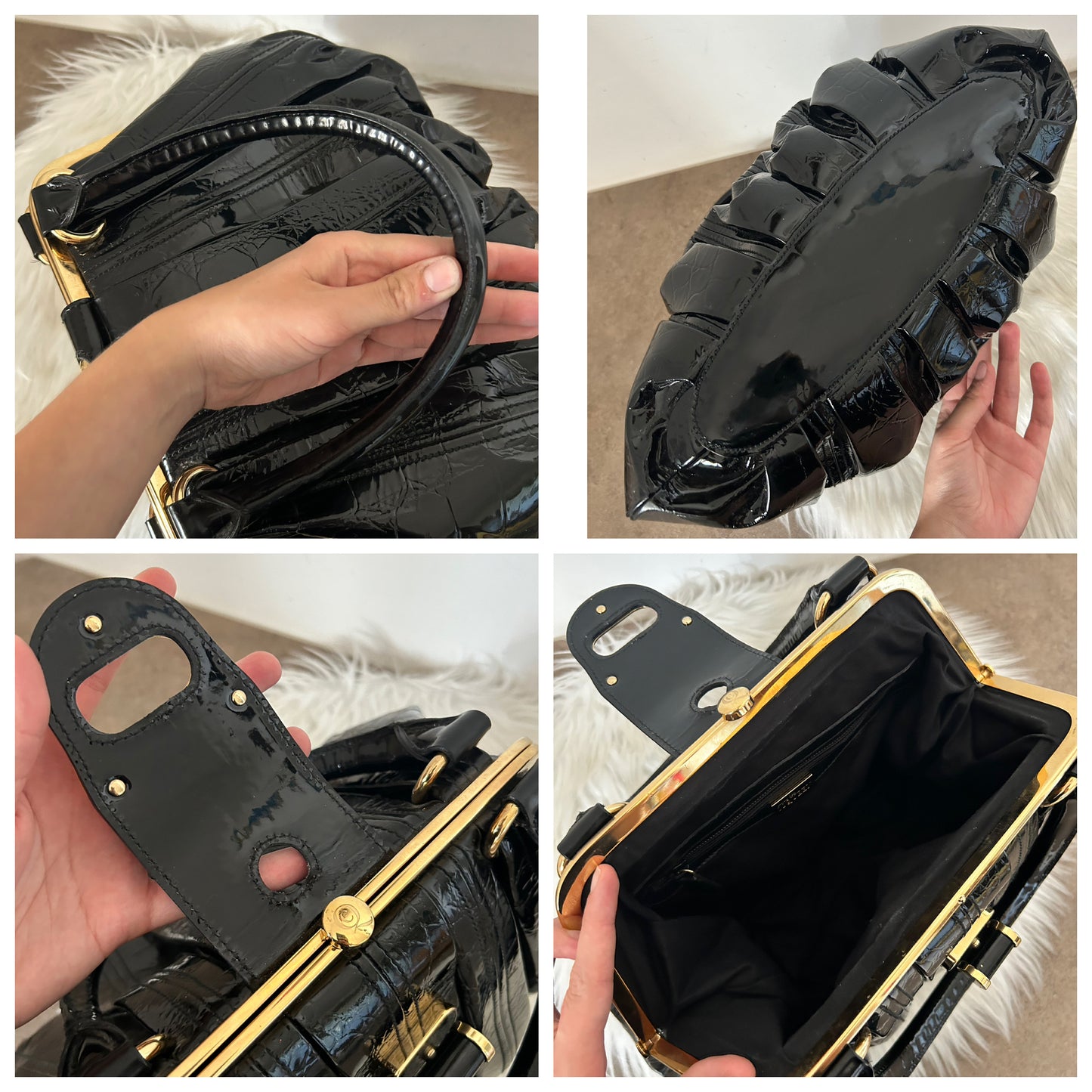 Alexander McQueen Elvie in vernice nera
