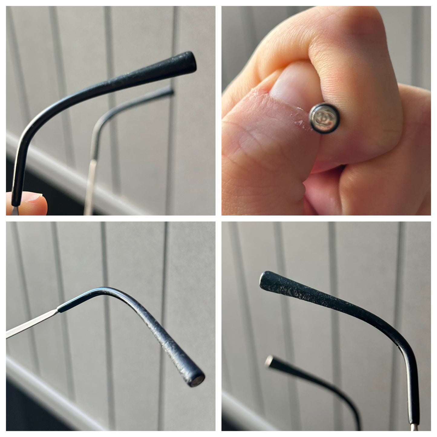 Occhiali Chanel vintage con lenti nere