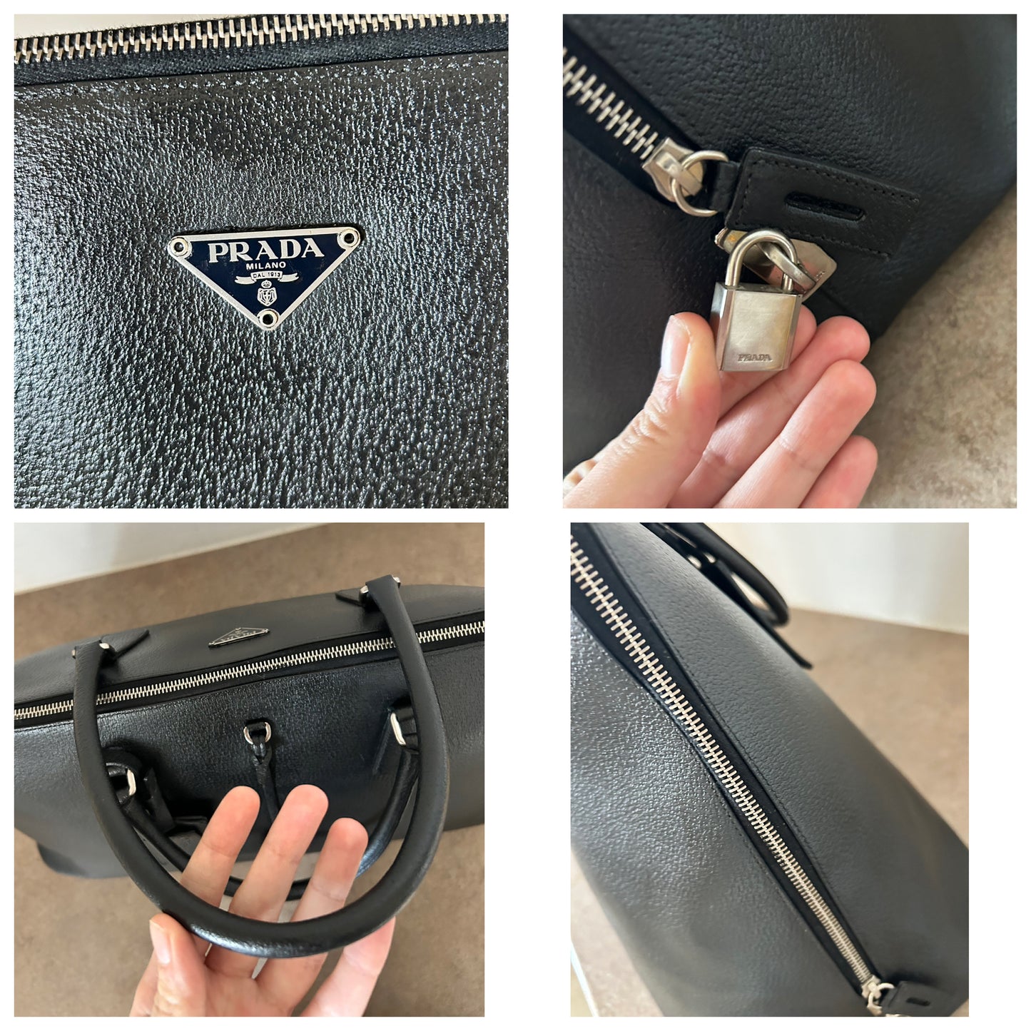 Prada Pyramid in pelle nera