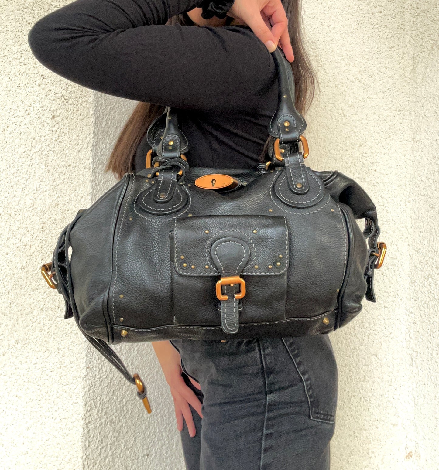 Chloé Paddington in pelle nera
