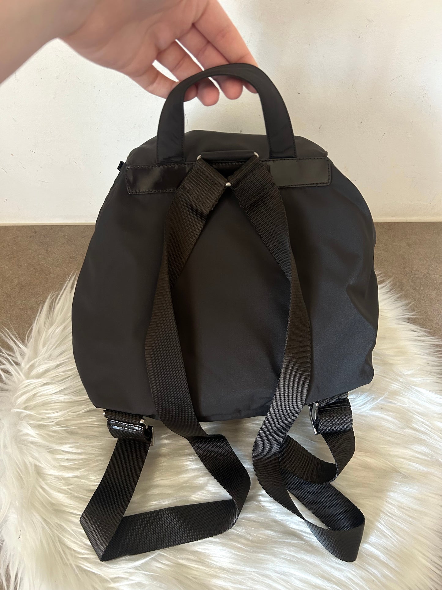 Zaino Prada in nylon testa di moro