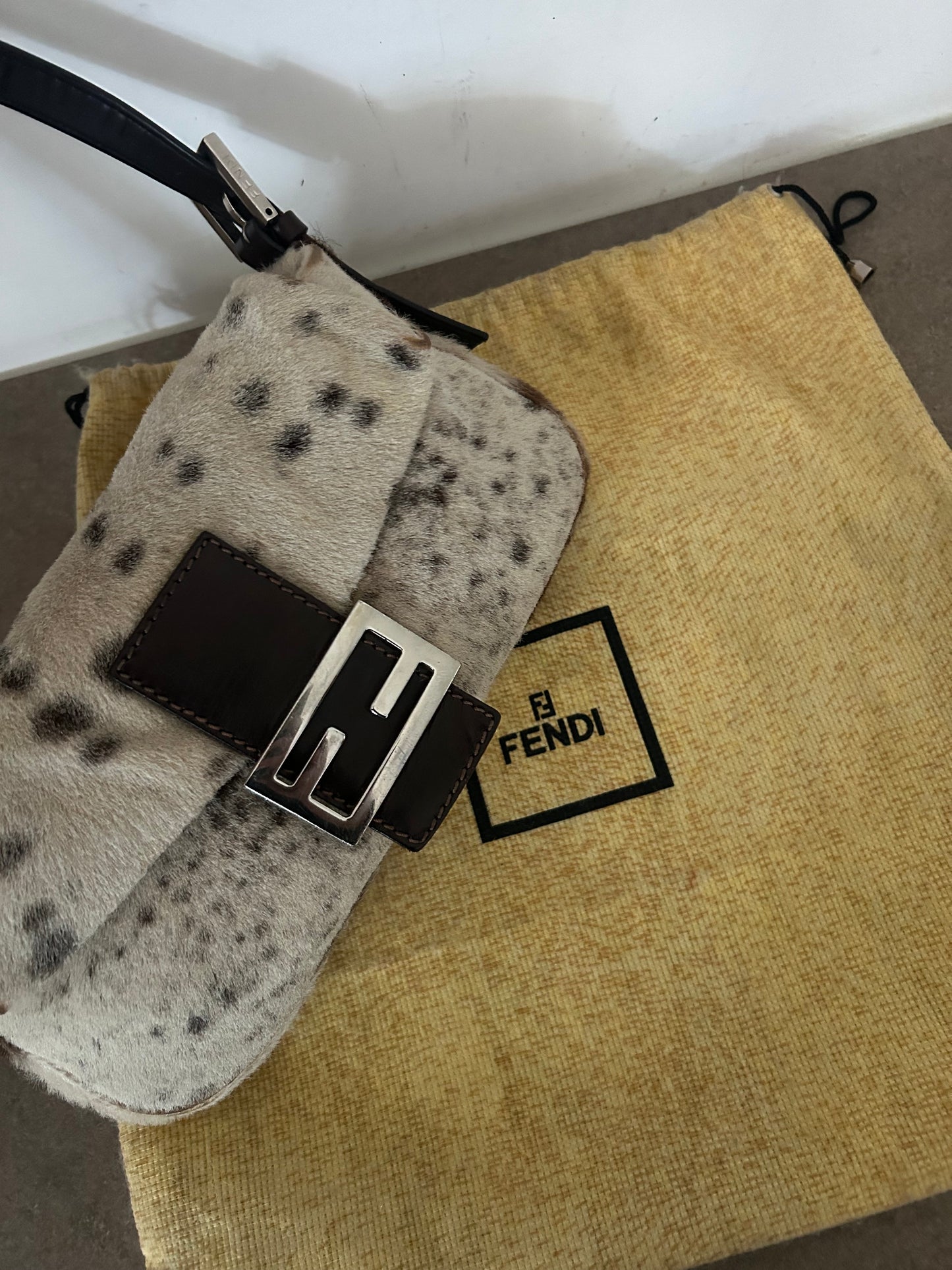 Fendi baguette in cavallino maculata vintage