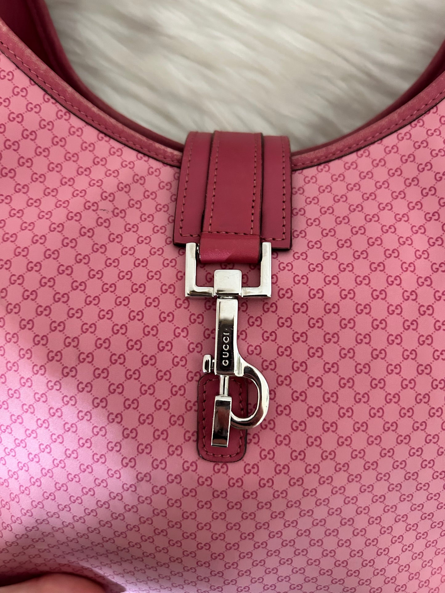 Gucci Jackie rosa in tela