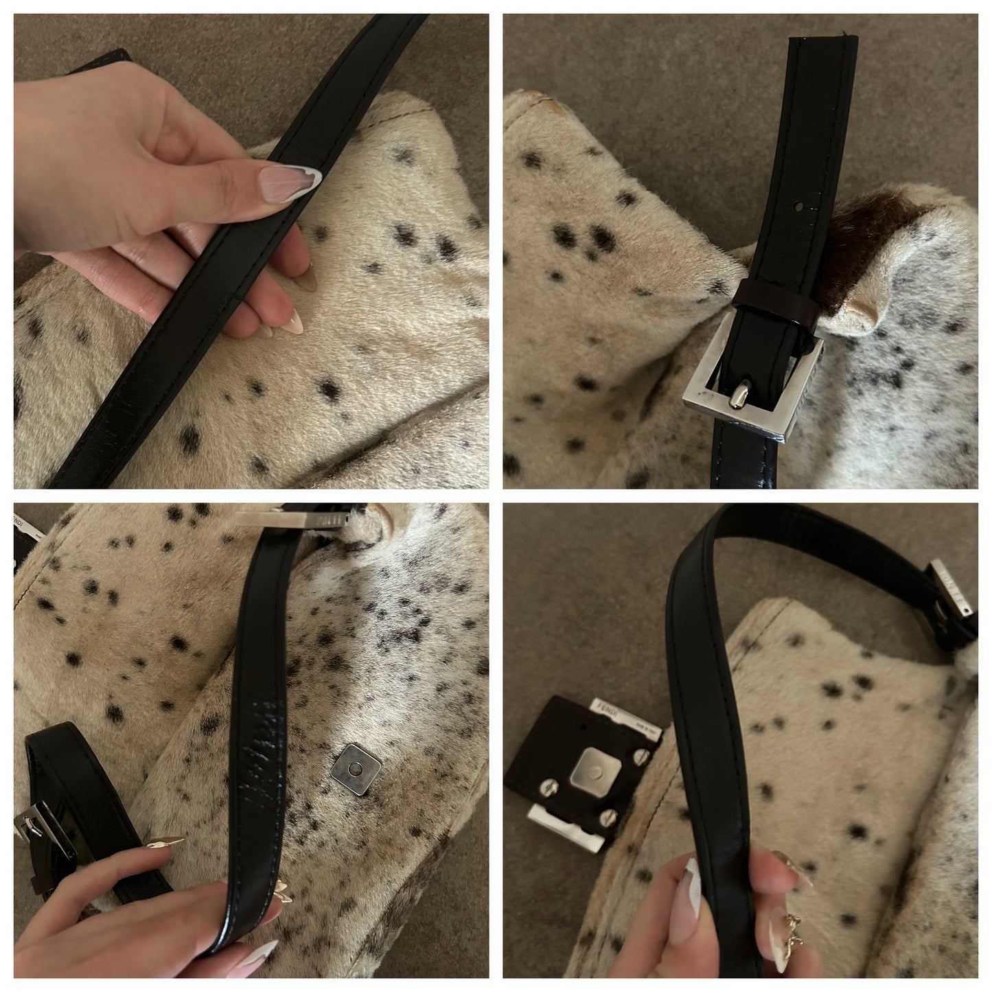 Fendi baguette in cavallino maculata vintage