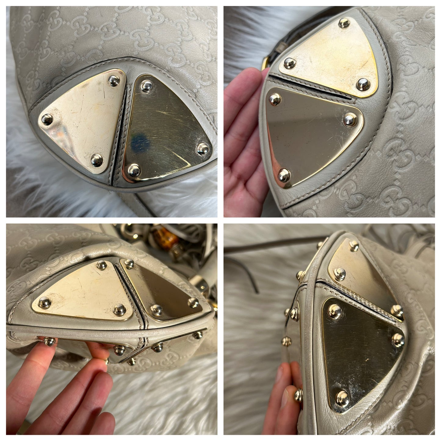 Gucci Indy media in pelle e monogram